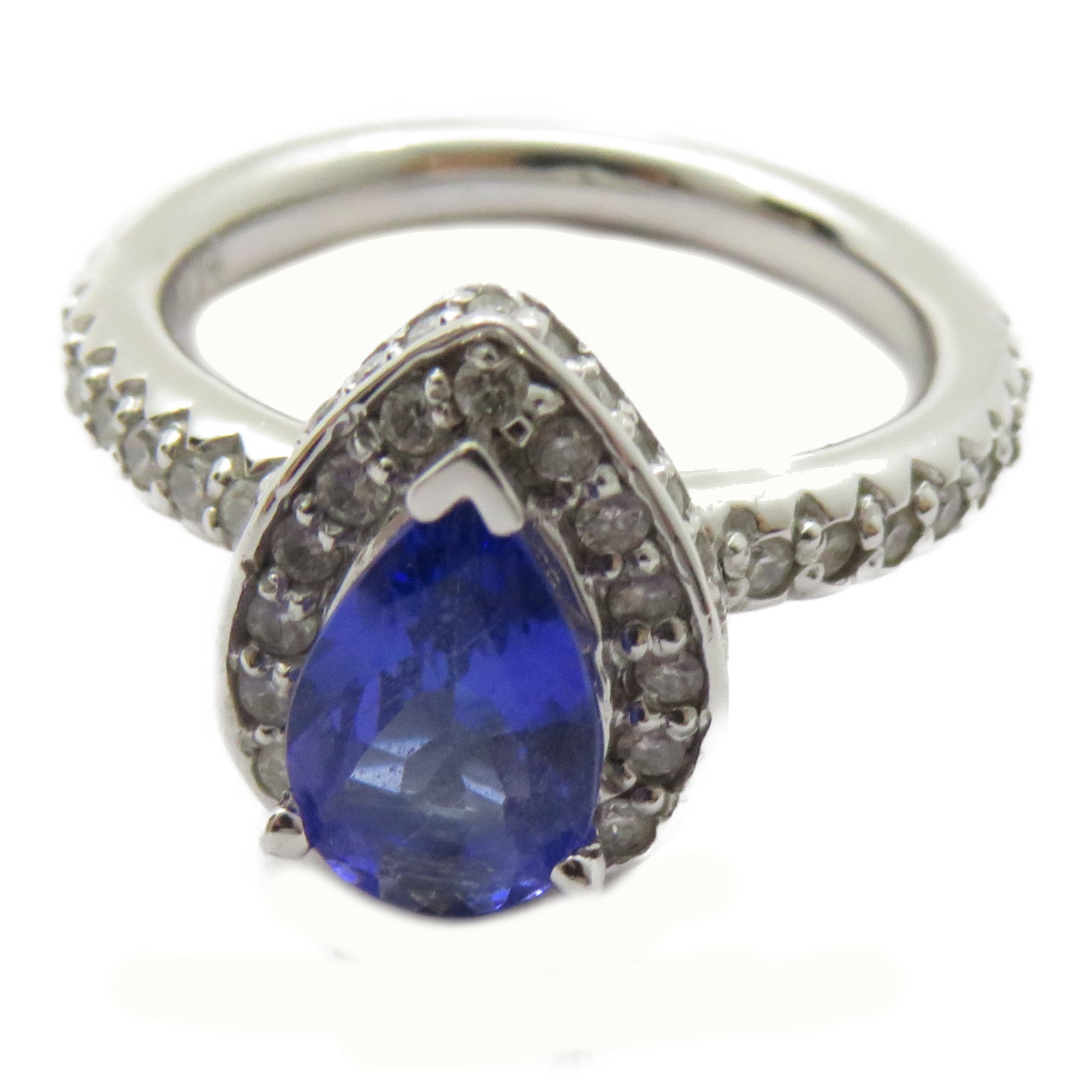 JEWELRY 【激減優惠】14K白金Tanzanite Ring坦桑石戒指US#5.5