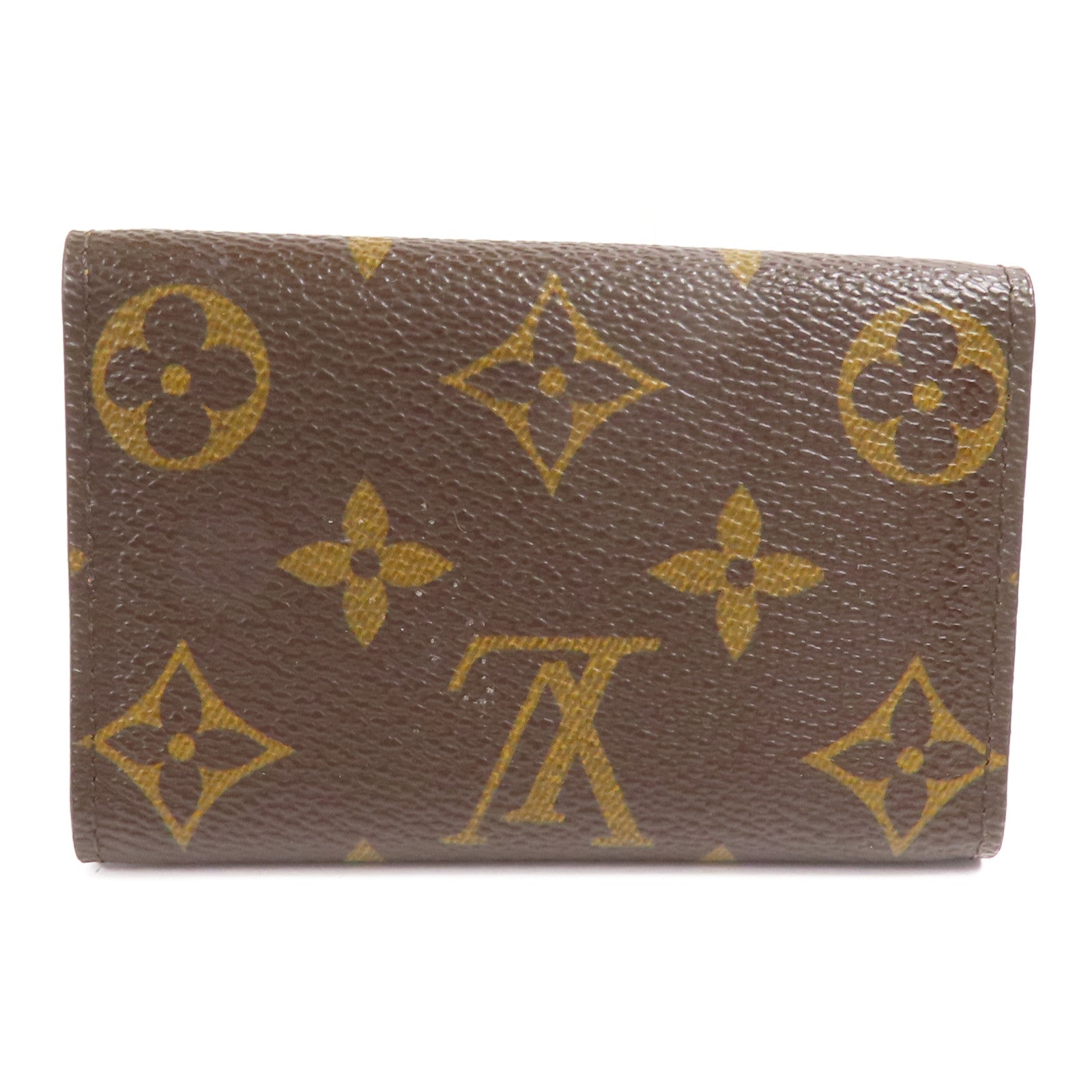 LOUIS VUITTON Monogram 6 Key Holder金扣鎖匙包棕色