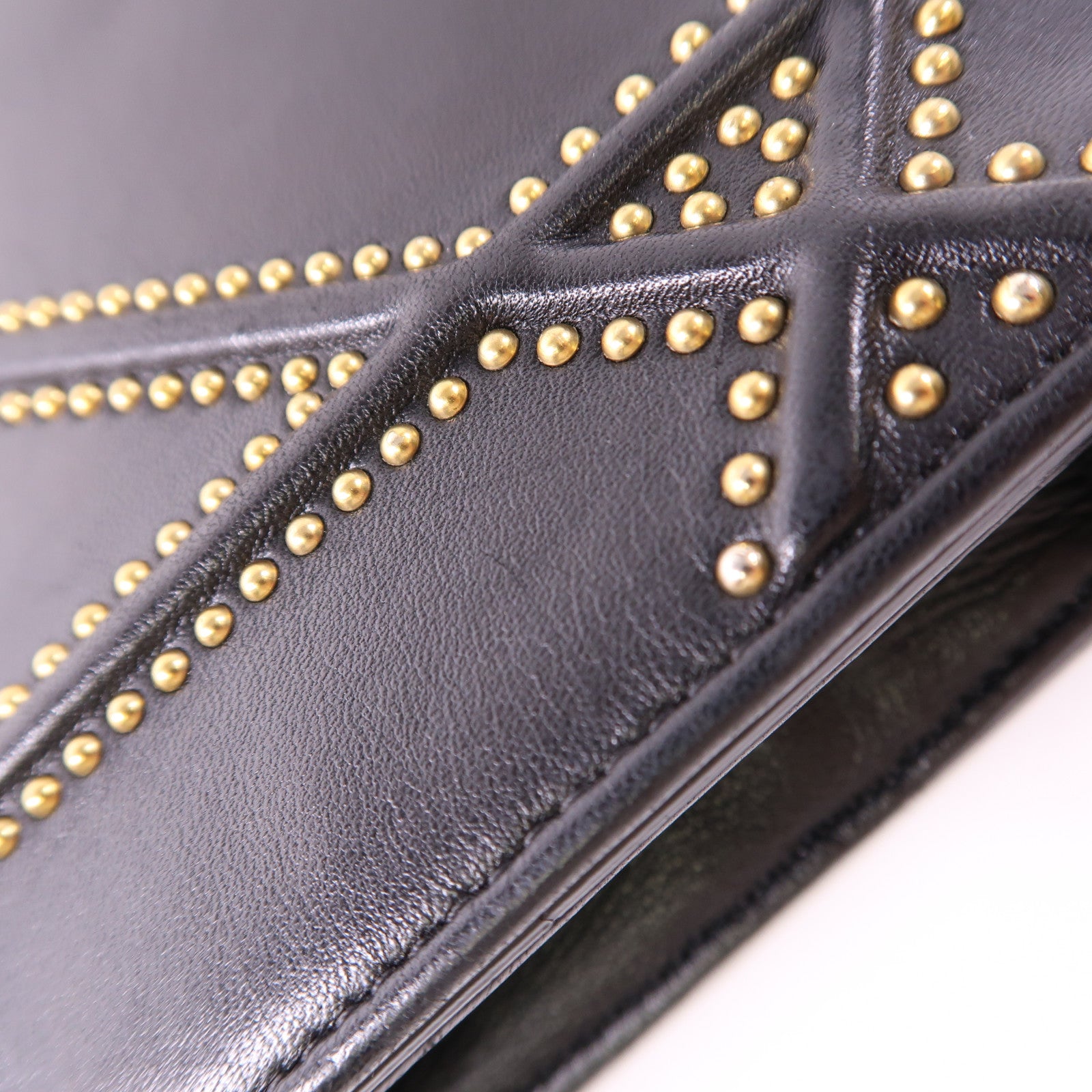 Dior CD GHW Diorama Chain Shoulder Bag Calfskin Leather Black