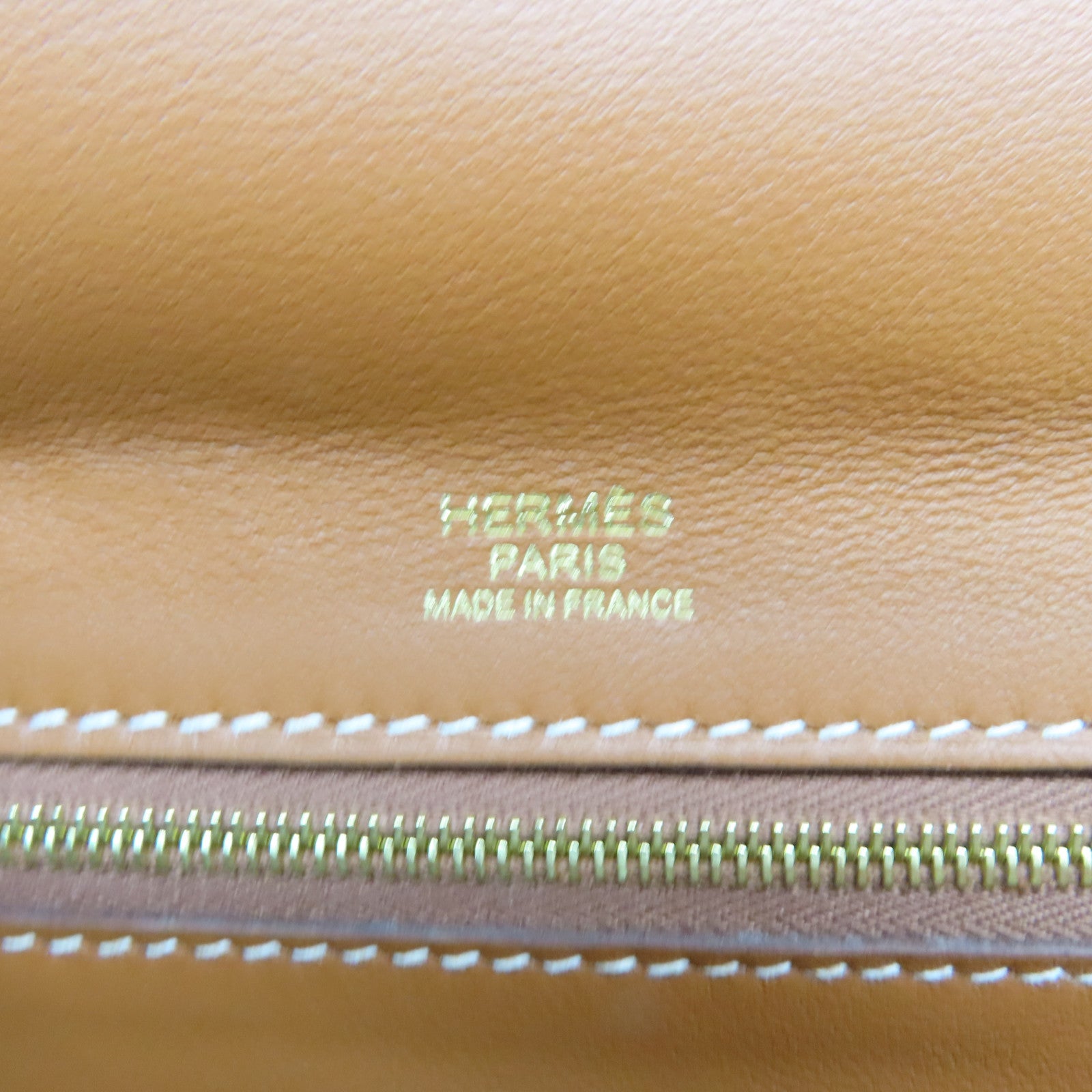 HERMES Barenia Leather 24/24 35cm Gold Buckle Handle Bag Brown