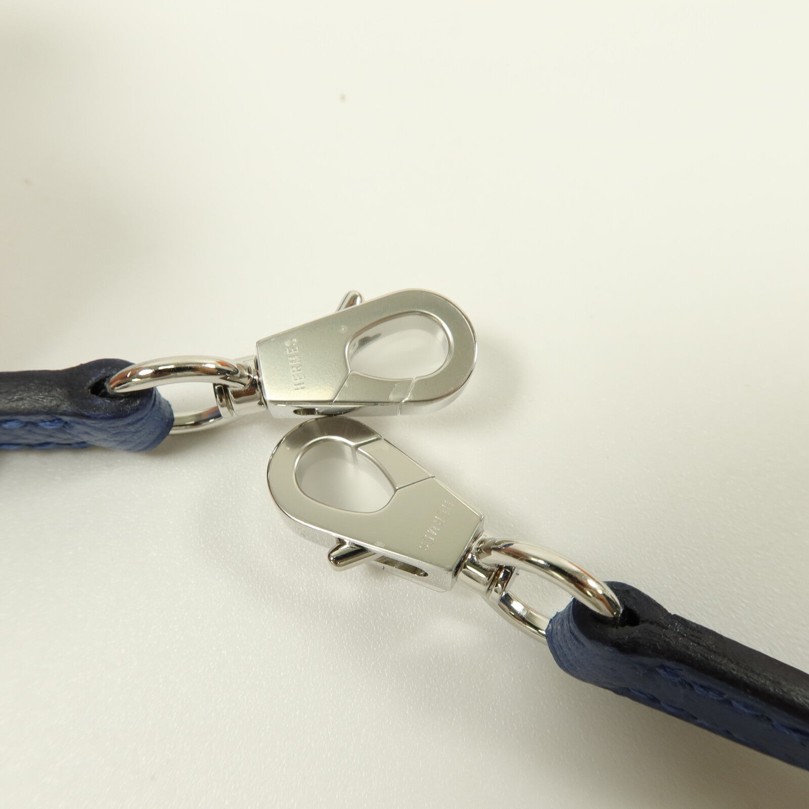 HERMES Epsom皮革Mini Kelly II手挽肩背兩用袋Bleu Tie
