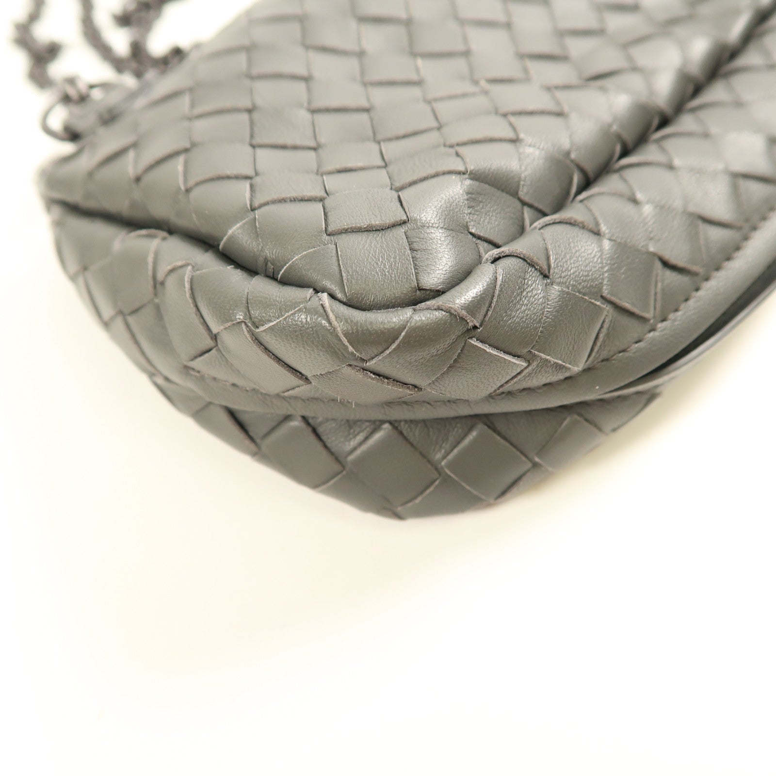 BOTTEGA VENETA 羊皮皮革Shoulder Bag黑扣肩背袋