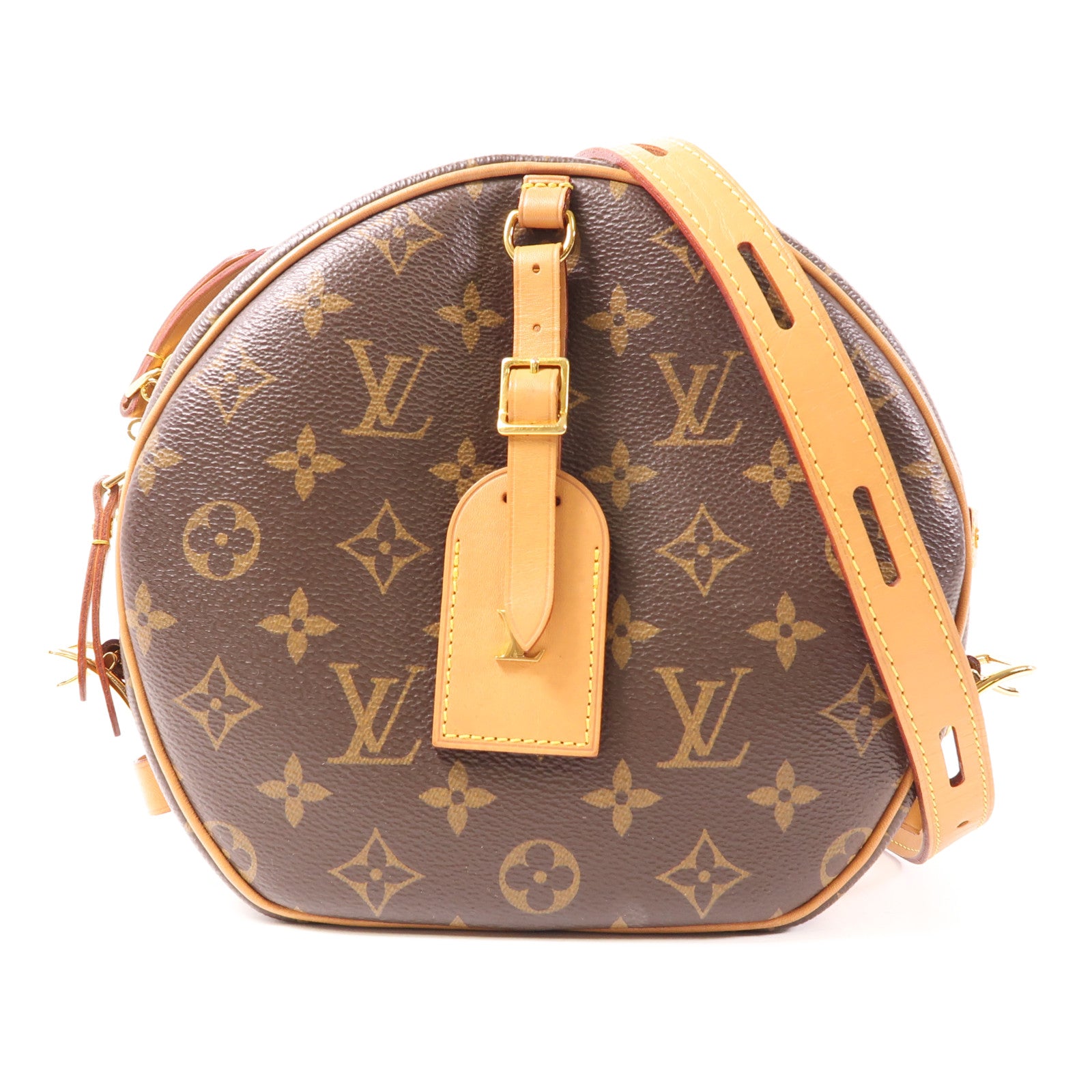 LOUIS VUITTON 【激減優惠】Monogram Boite Chapeau Souple金扣肩背袋棕色