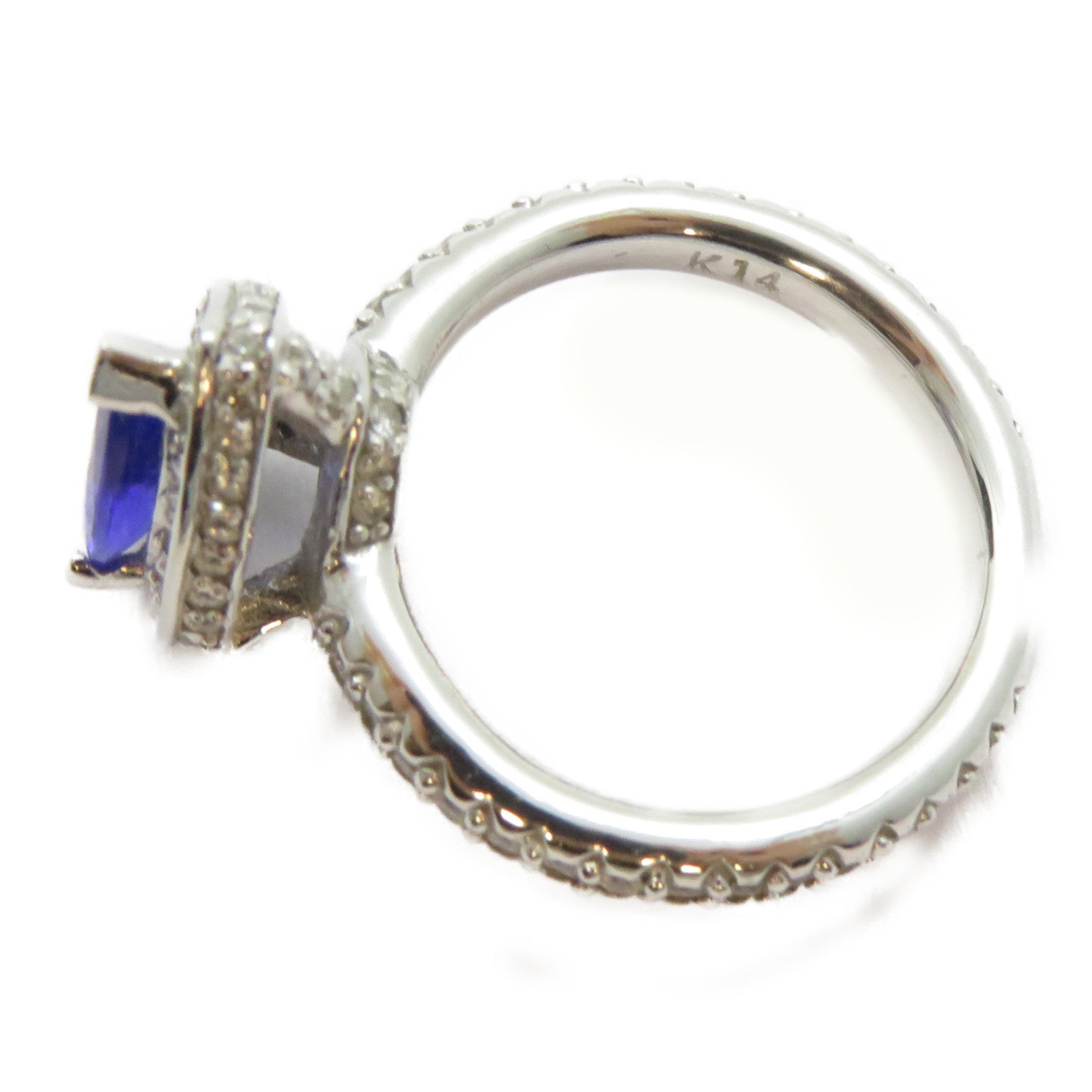 JEWELRY 【激減優惠】14K白金Tanzanite Ring坦桑石戒指US#5.5