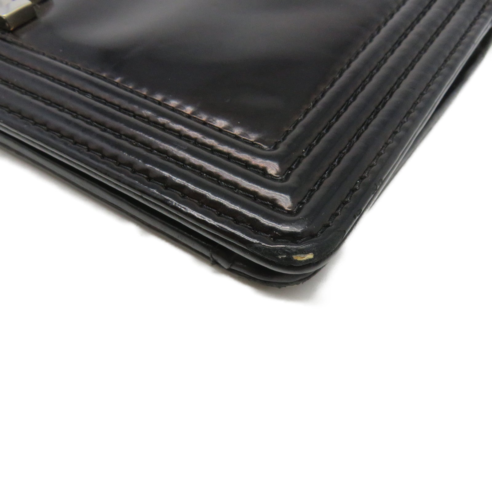 CHANEL 【激減優惠】牛皮皮革Long Wallet銀扣長錢包黑色