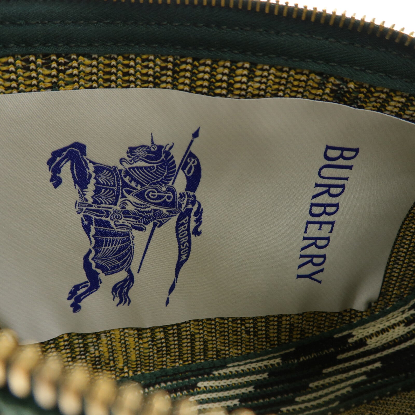 BURBERRY 尼龍Knit Baguette手挽袋