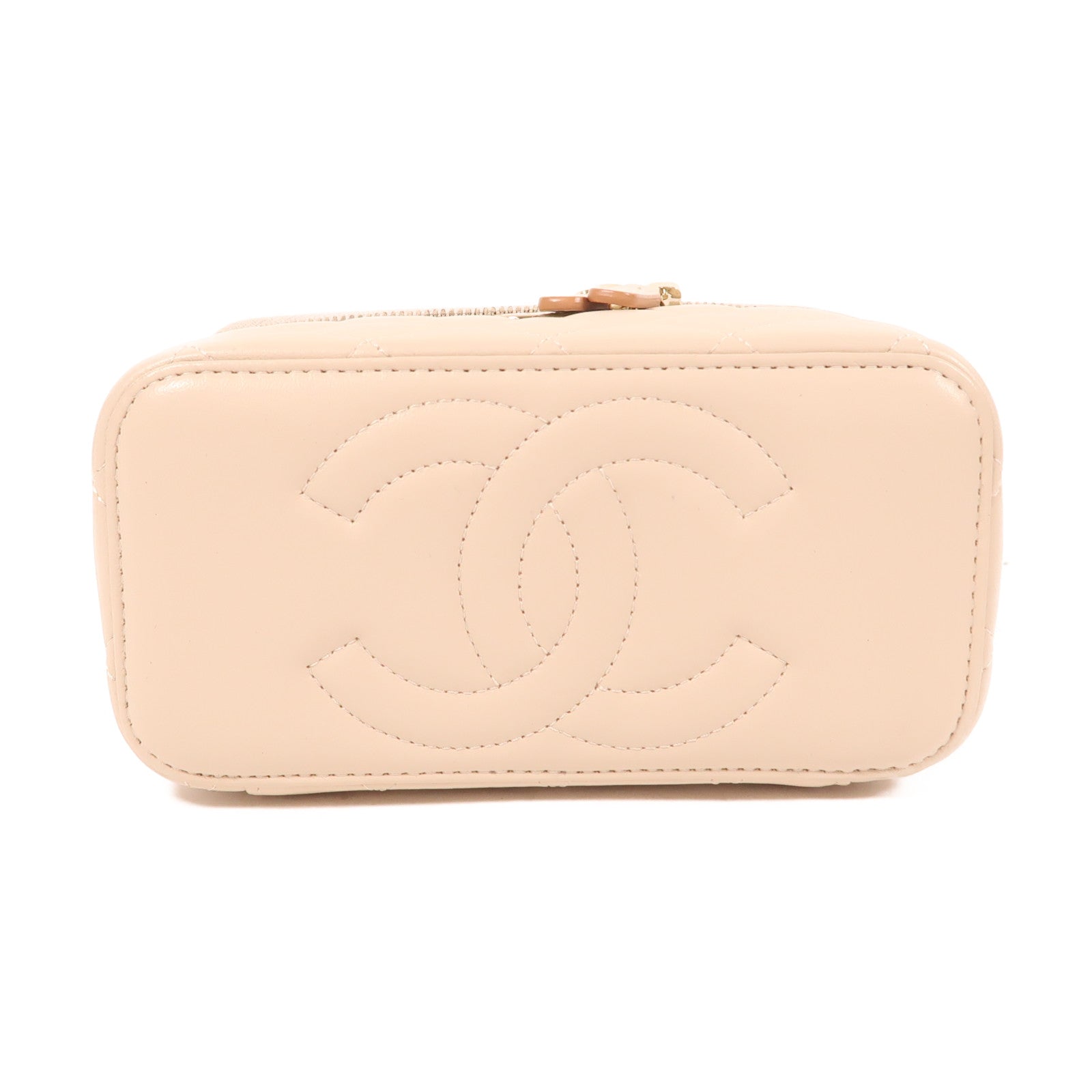 CHANEL 羊皮皮革Vanity Case金扣手挽肩背兩用袋