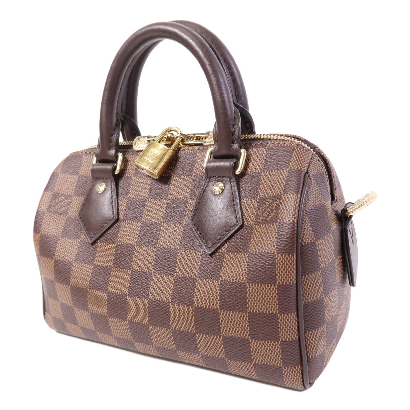 LOUIS VUITTON Damier Speedy Bandouliere 20金扣手挽肩背兩用袋