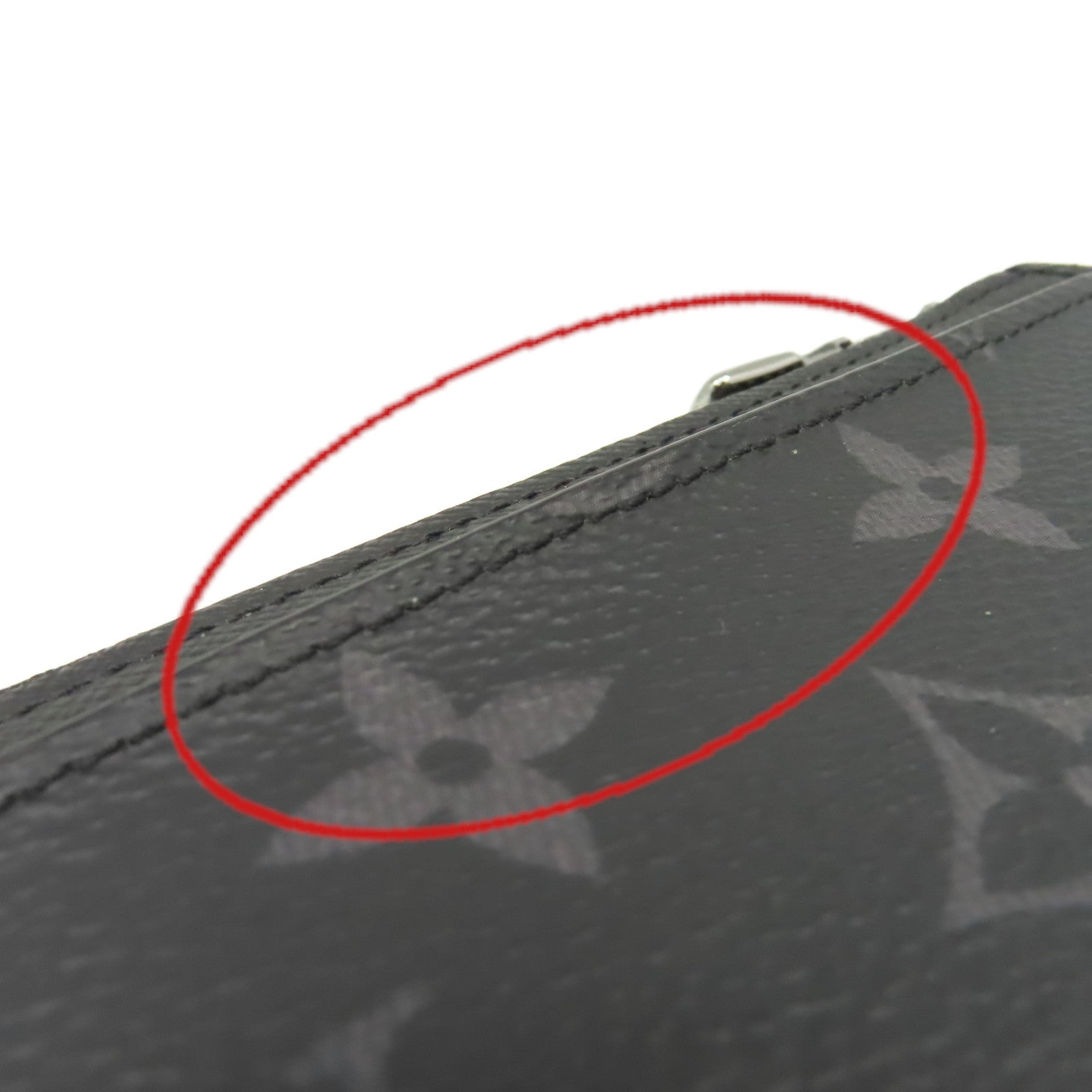 LOUIS VUITTON 【激減優惠】Monogram Eclipse Card Case銀扣卡套黑色/碳灰色