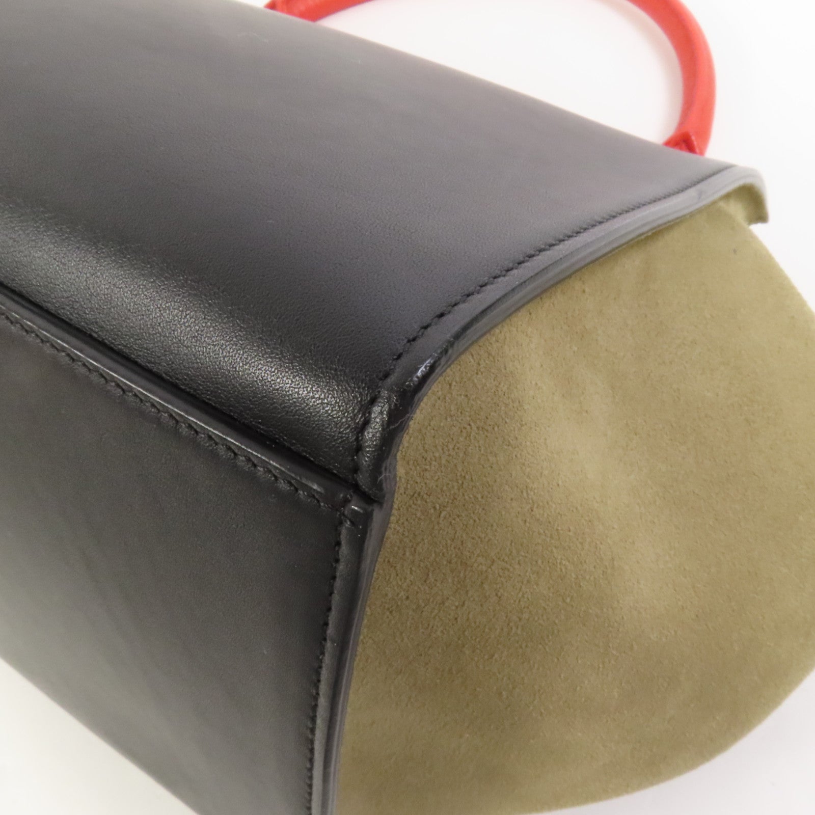 CELINE 牛皮皮革/麂皮皮革Trapeze金扣手挽肩背兩用袋