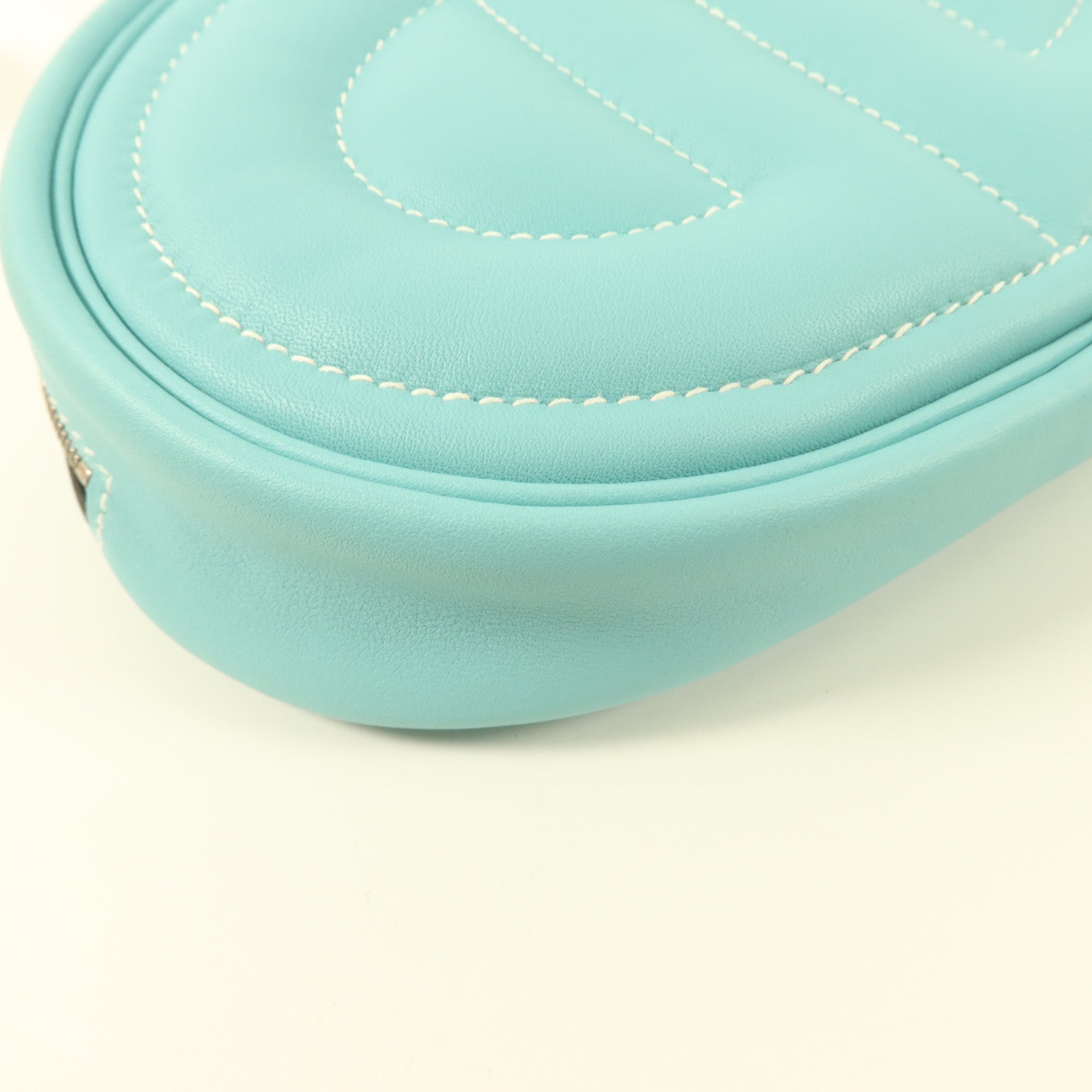 HERMES Swift皮革In The Loop Belt Bag肩背袋Bleu Atoll