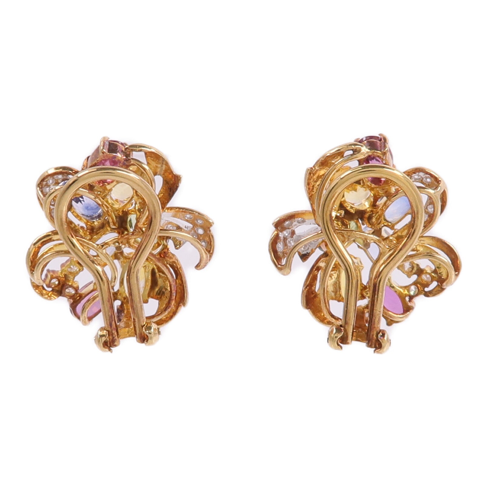 JEWELRY 18K黃金/白金Color Stone Diamond Earrings彩色寶石/鑽石耳環