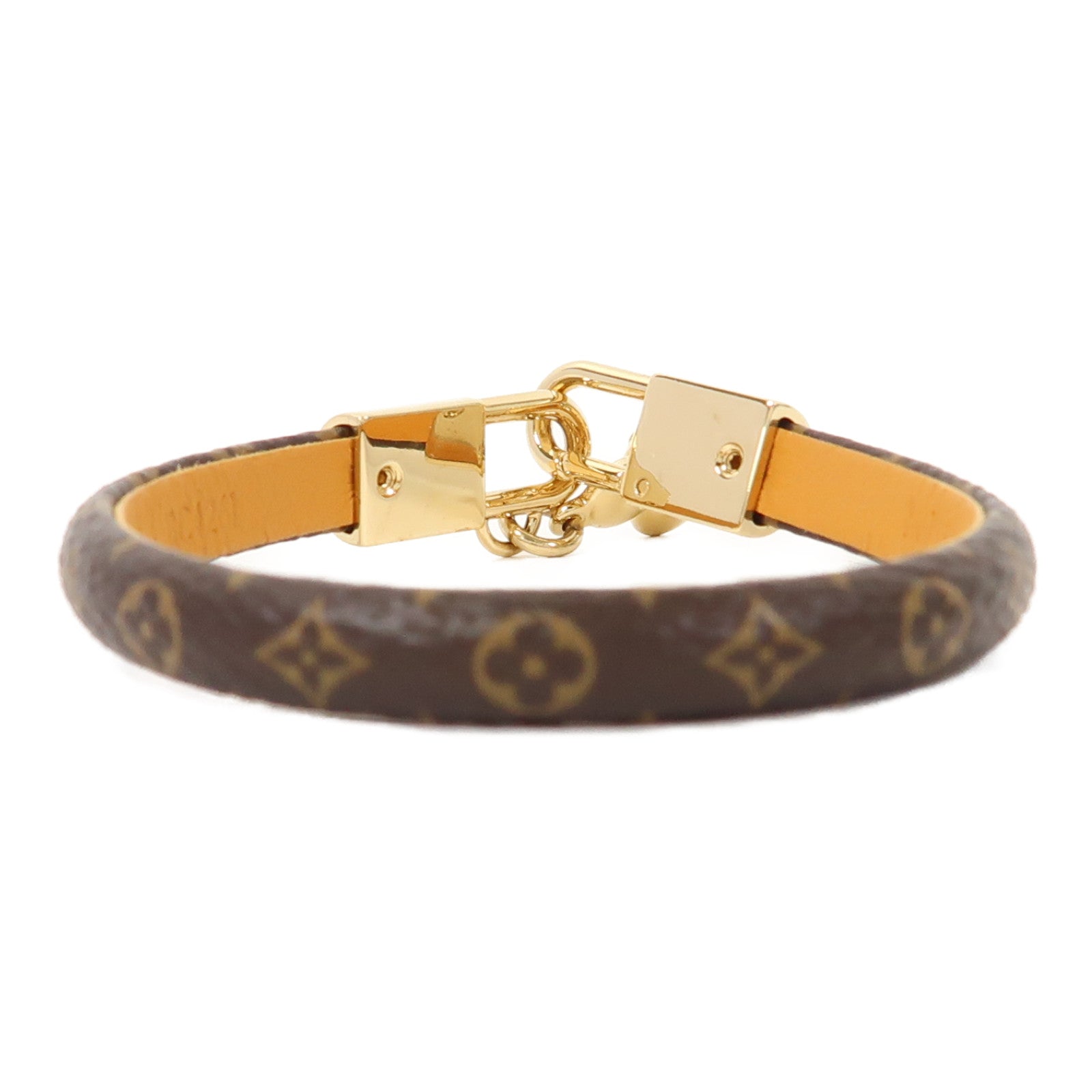 LOUIS VUITTON Monogram Vivienne Bracelet金扣手鏈啡色
