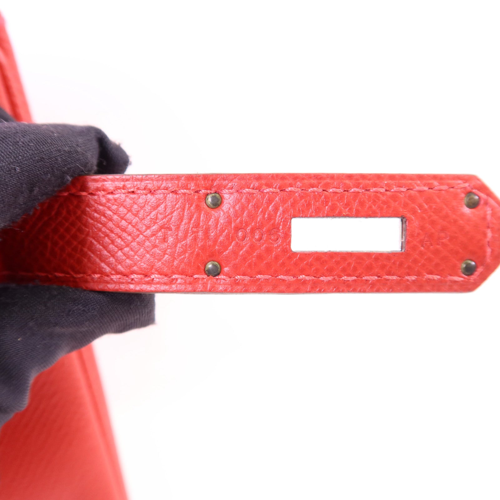 HERMES Epsom皮革Birkin 30銀扣手挽袋Rouge Casaque