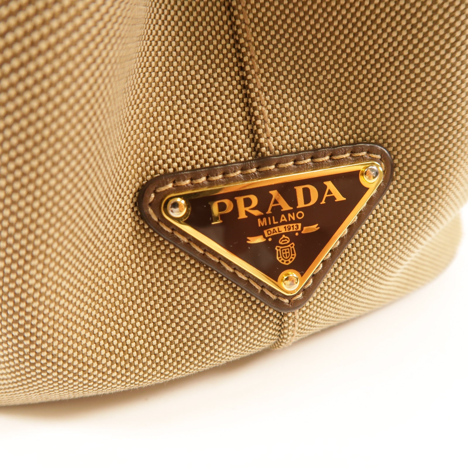 PRADA 帆布/皮革2 Way Shoulder金扣手挽肩背兩用袋