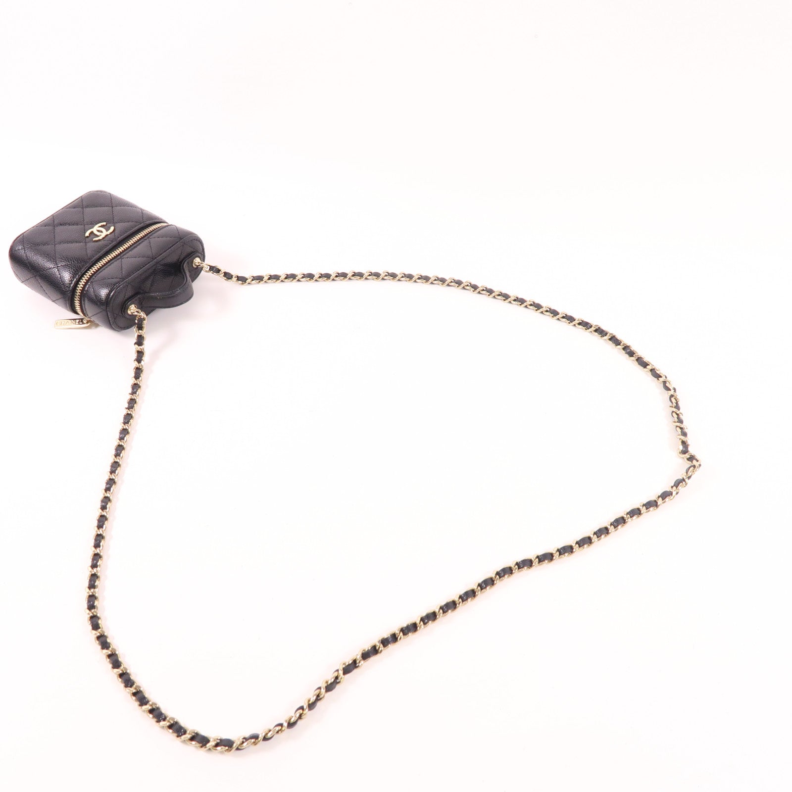 CHANEL 【激減優惠】牛皮皮革Chain Shoulder金扣手挽肩背兩用袋