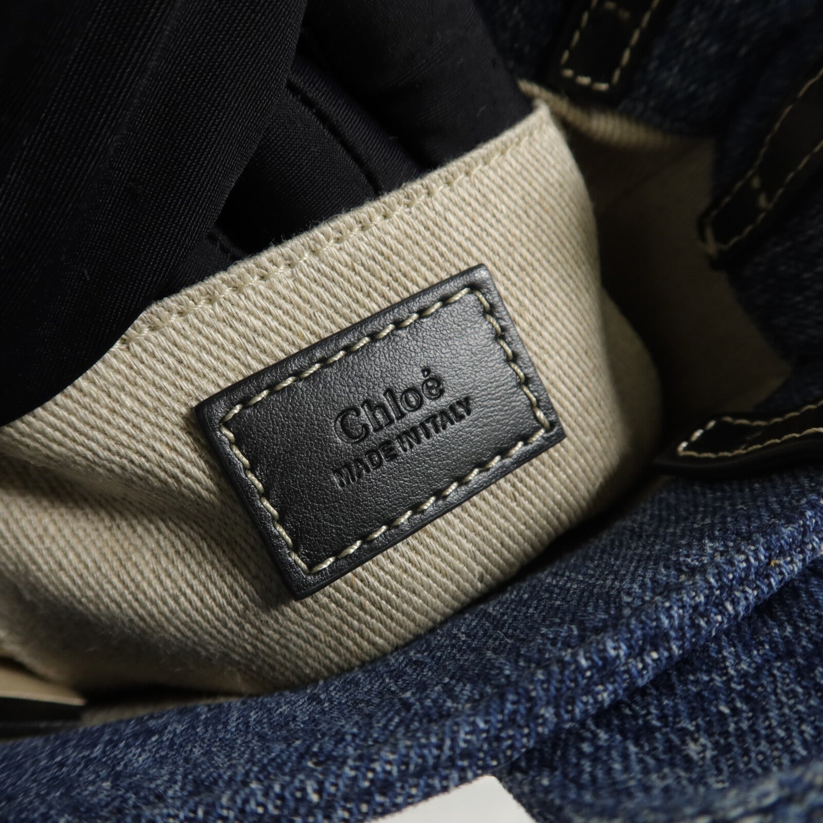 Chloe 牛仔布Woody Tote Mini手挽肩背兩用袋