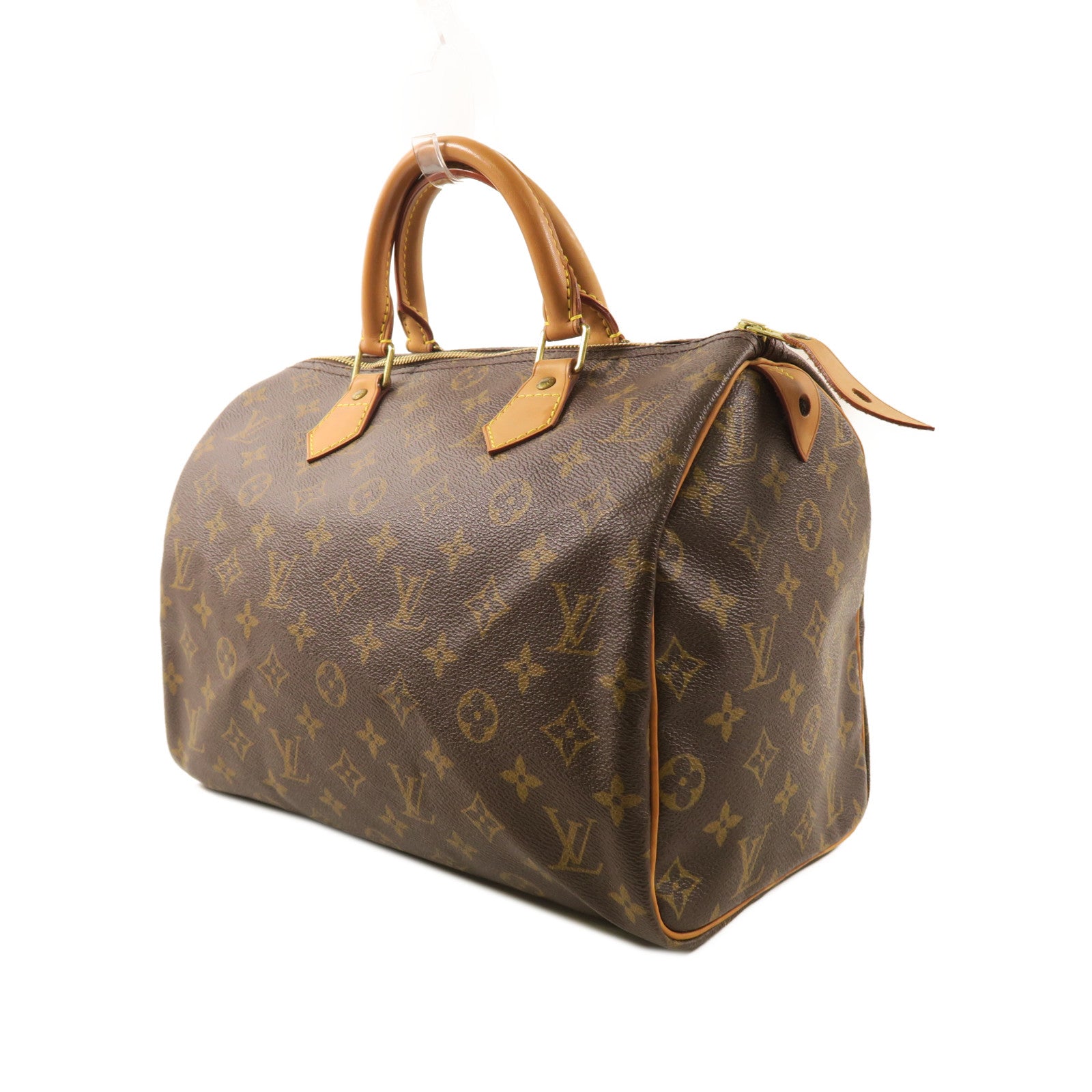 LOUIS VUITTON Monogram Speedy 30金扣手挽袋啡色
