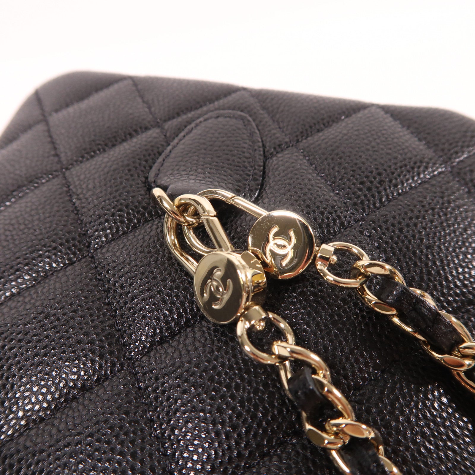 CHANEL 牛皮皮革24C Mini Backpack金扣背包