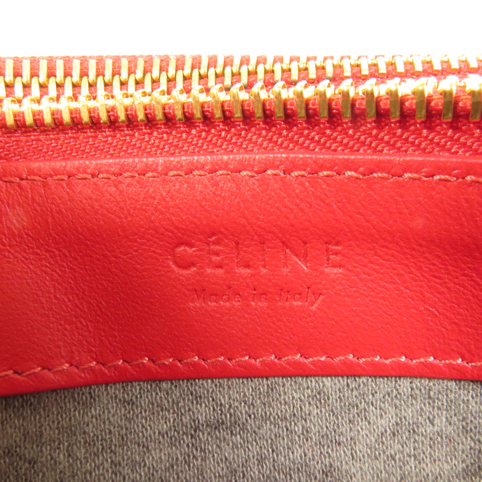 CELINE 羊皮皮革Trio金扣肩背袋