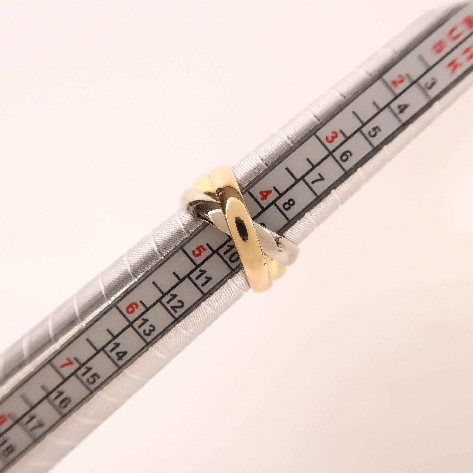 CARTIER 18K金/白金/玫瑰金Trinity Ring戒指US#4.5