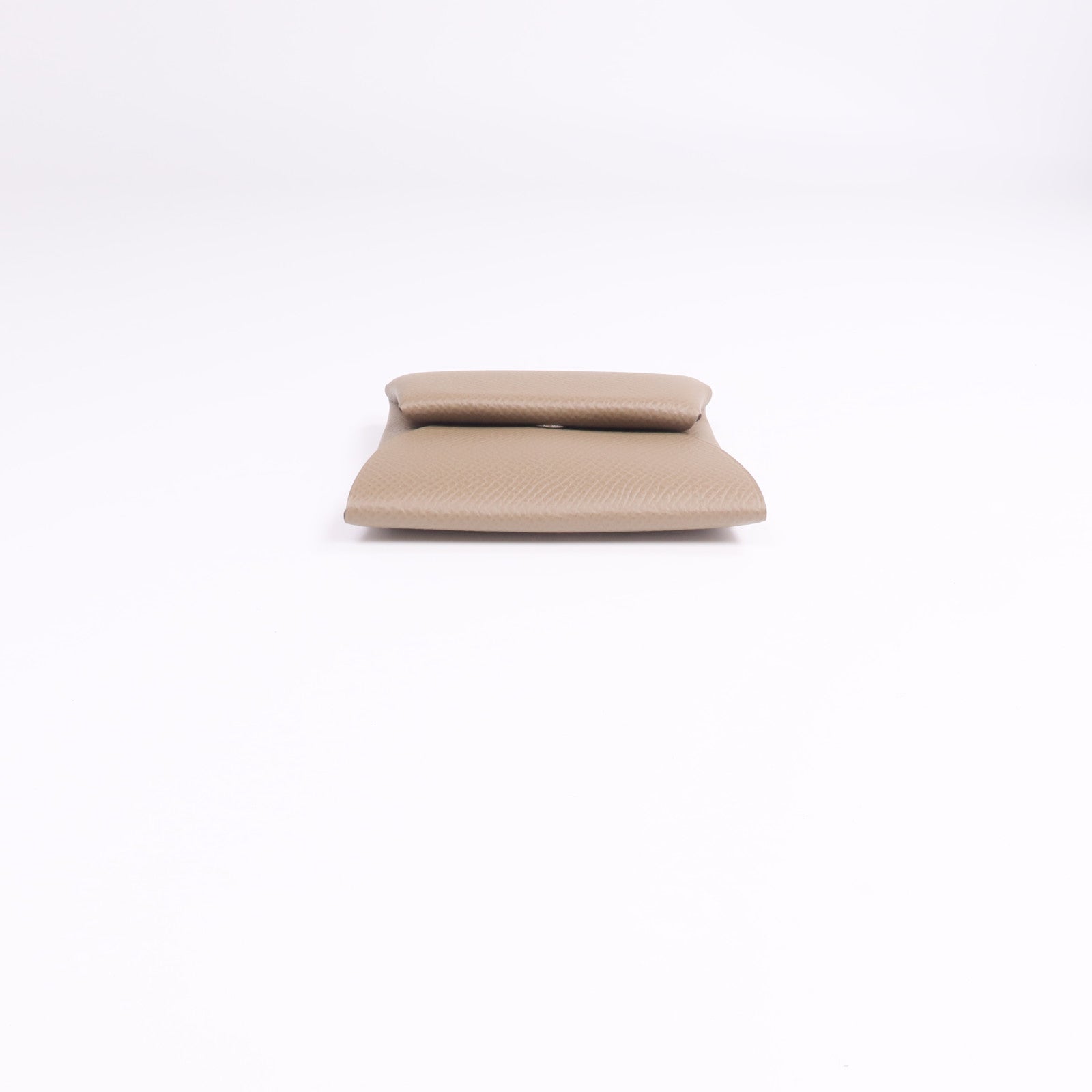 HERMES Epsom皮革Bastia零錢包Etoupe