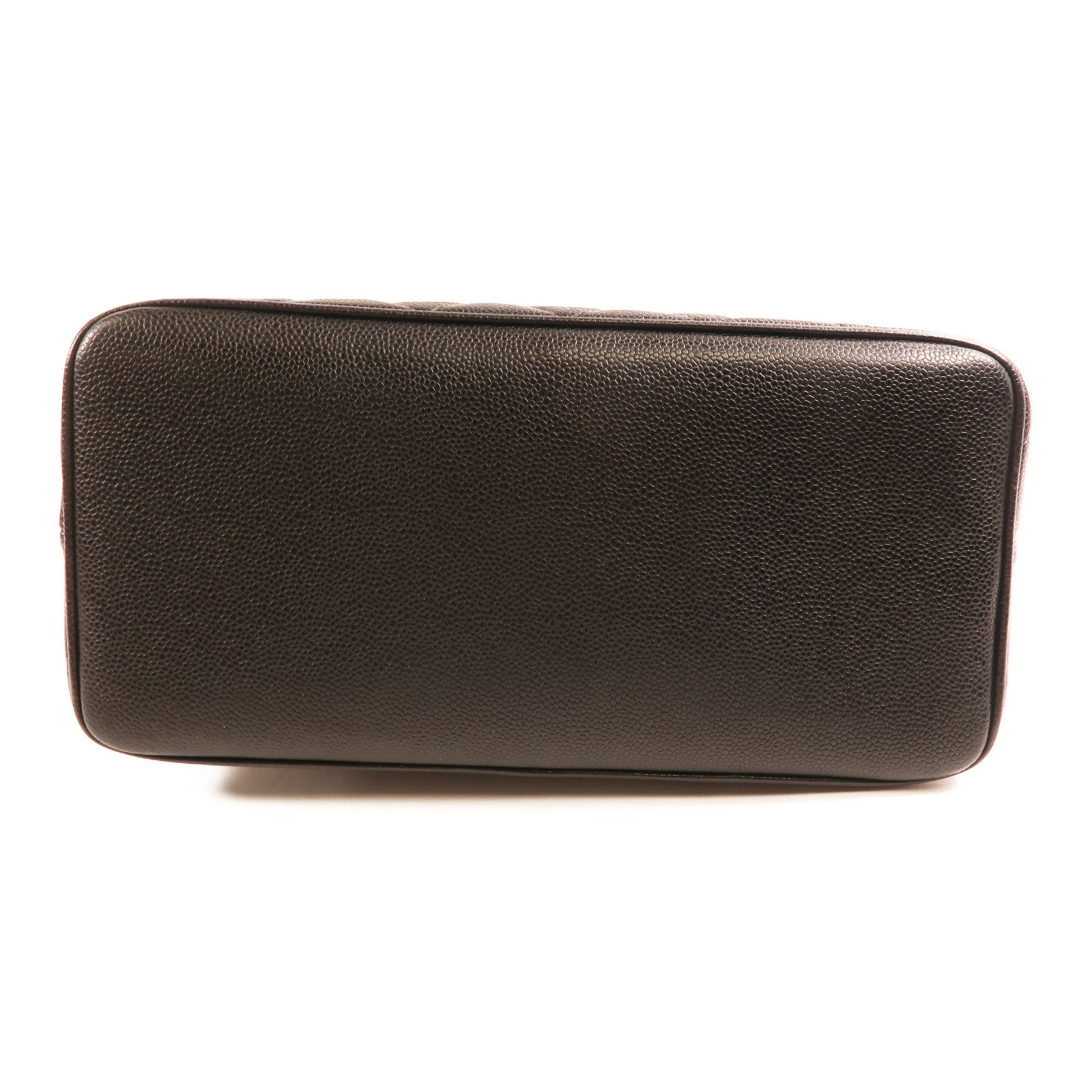 CHANEL 牛皮皮革Tote Bag銀扣肩背袋/手挽袋