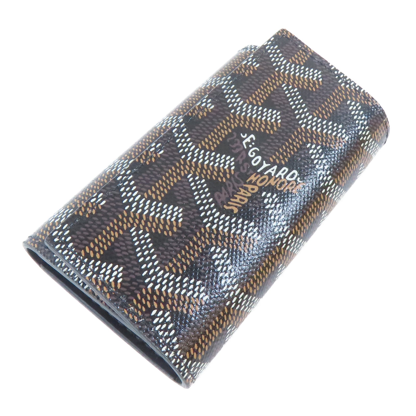 GOYARD 塗層帆布Key Case銀扣鎖匙包黑色/棕色/白色
