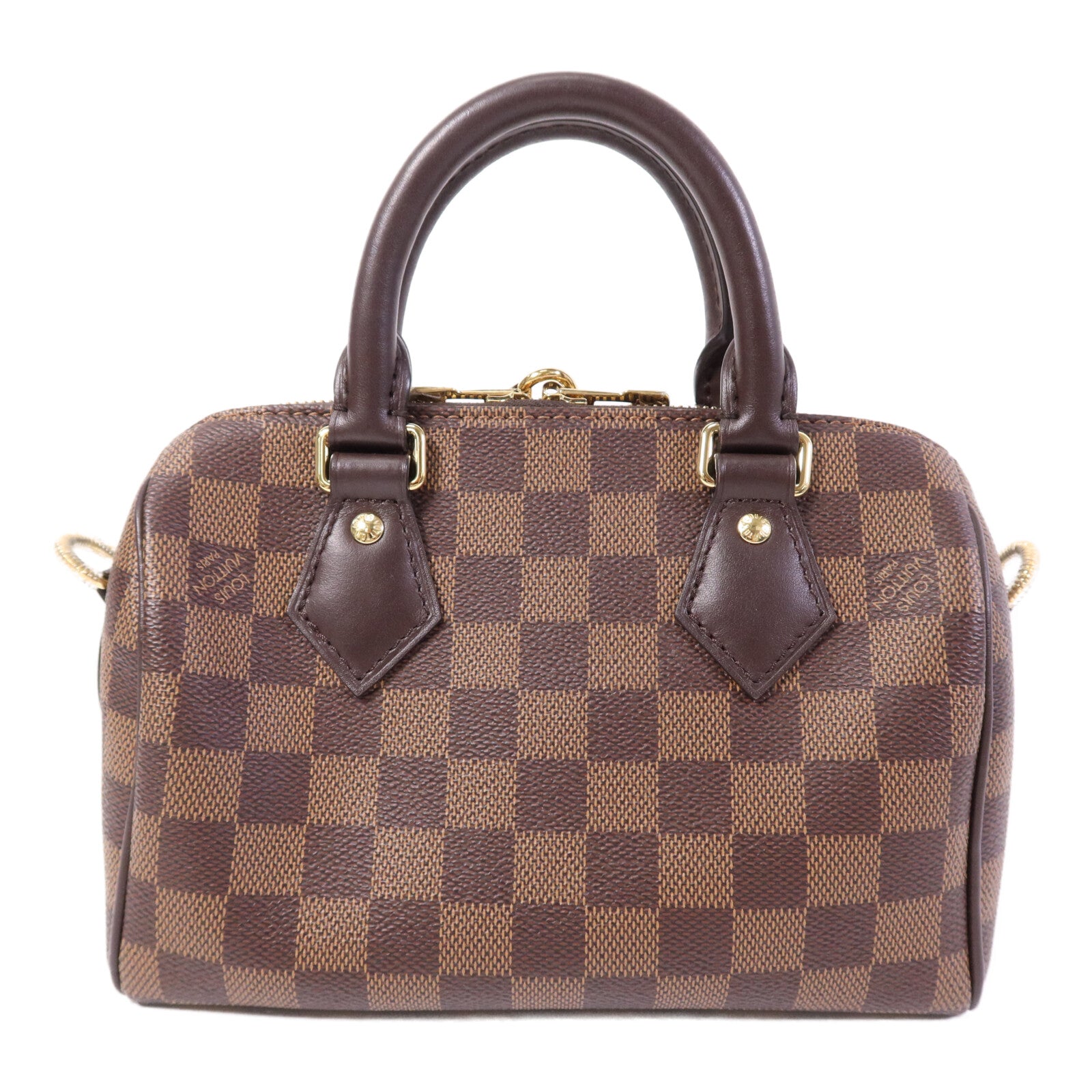 LOUIS VUITTON Damier Speedy Bandouliere 20金扣手挽肩背兩用袋