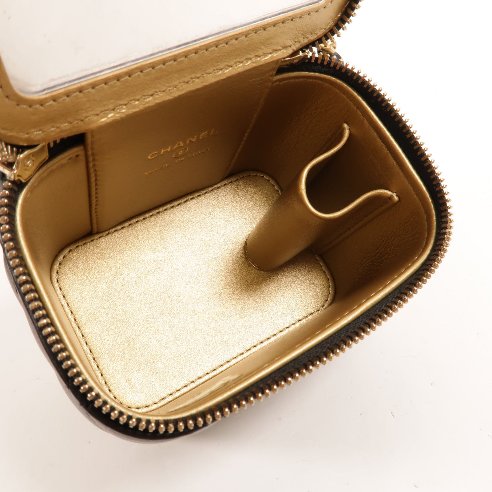 CHANEL 羊皮皮革Mini Vanity Case With Gold Ball金扣鏈帶肩背袋