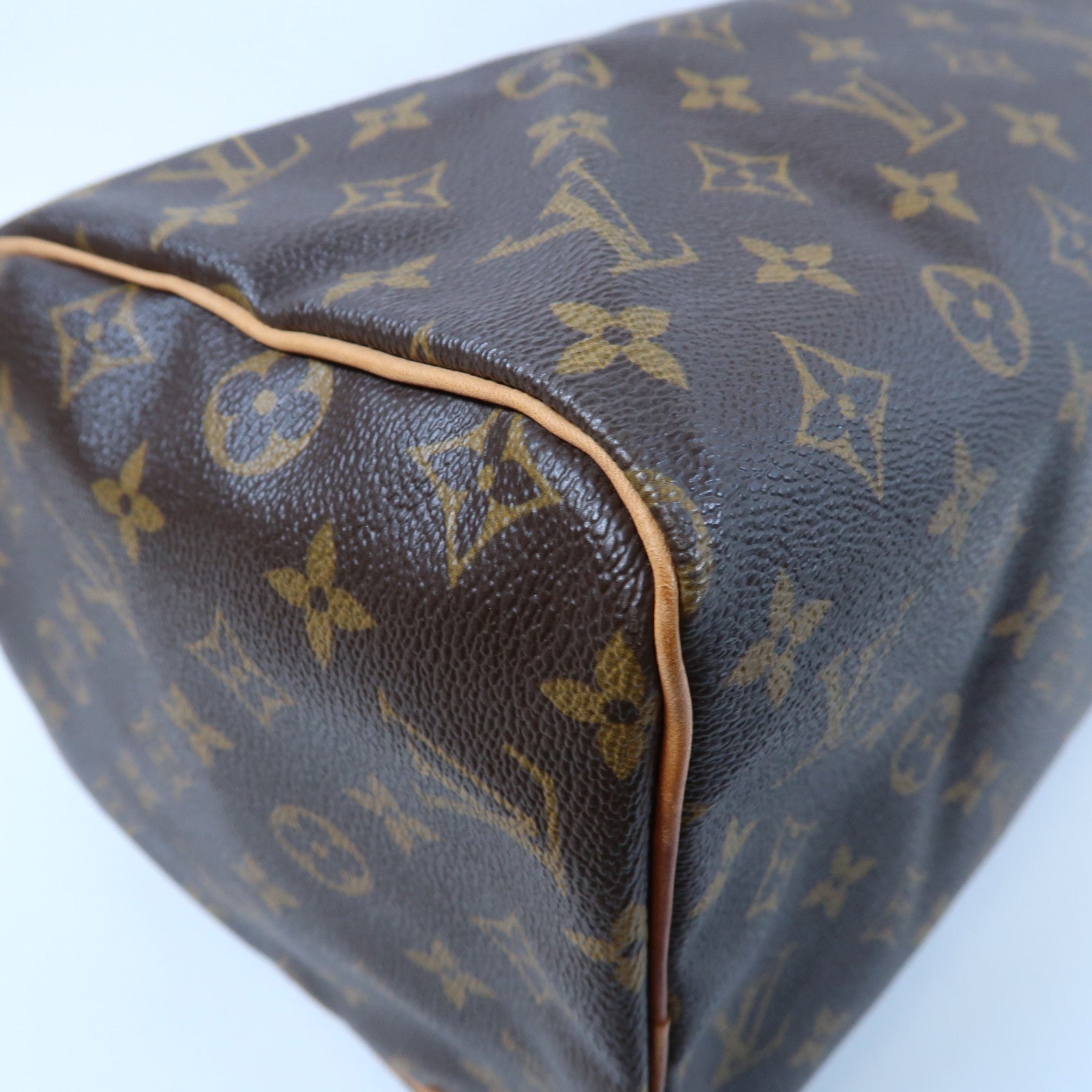 LOUIS VUITTON Monogram Speedy 30金扣手挽袋啡色