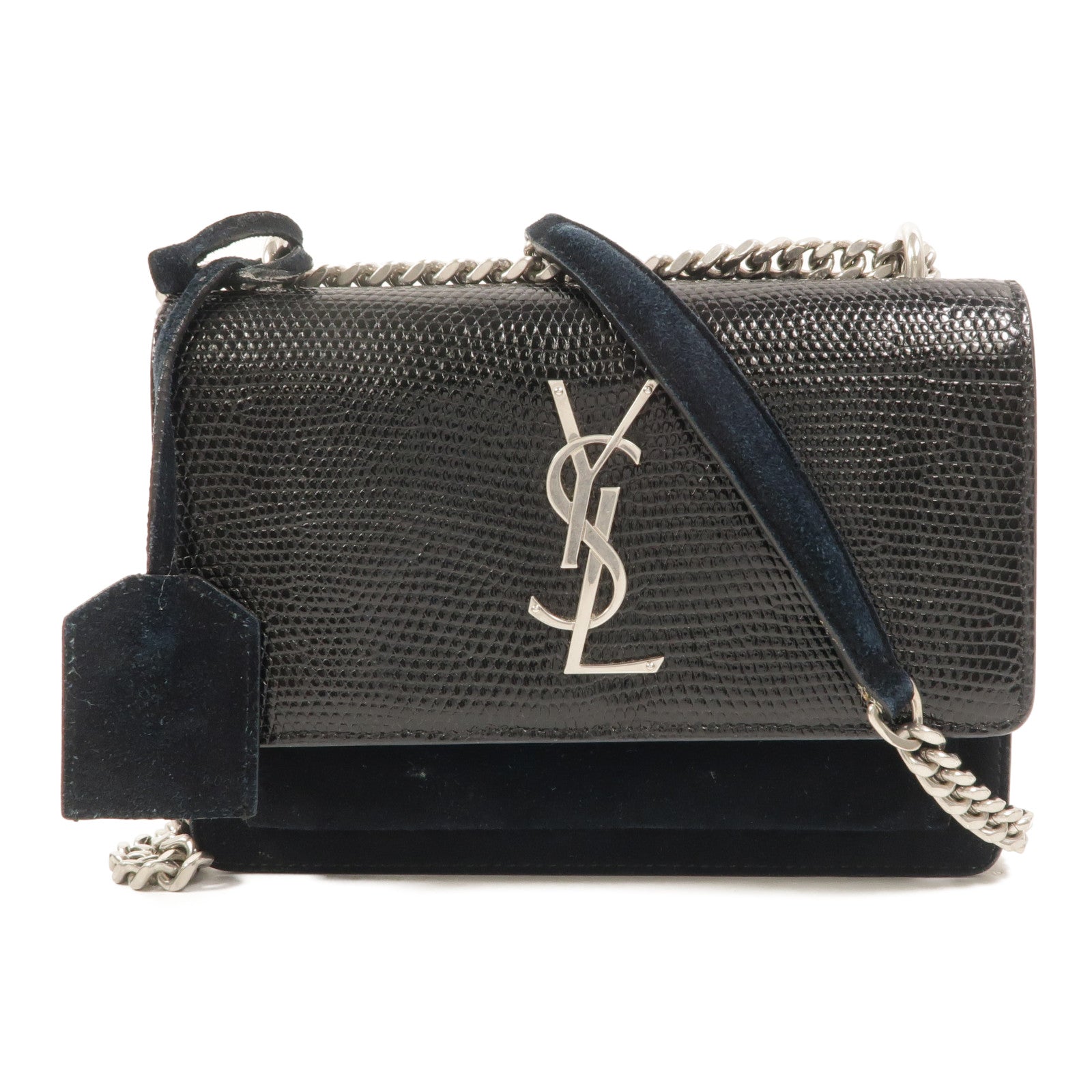 YVES SAINT LAURENT 牛皮皮革Sunset鏈帶肩背袋
