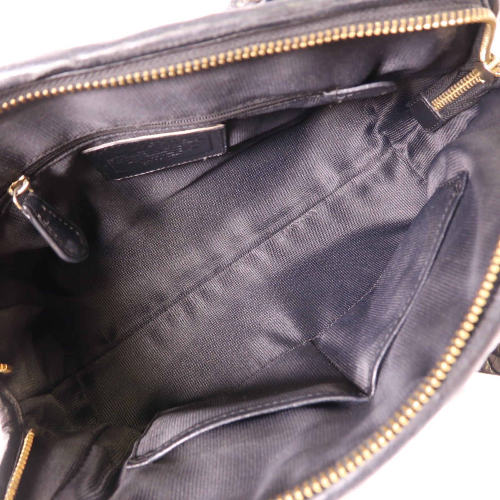 COACH 牛皮皮革Shoulder Bag金扣手挽肩背兩用袋