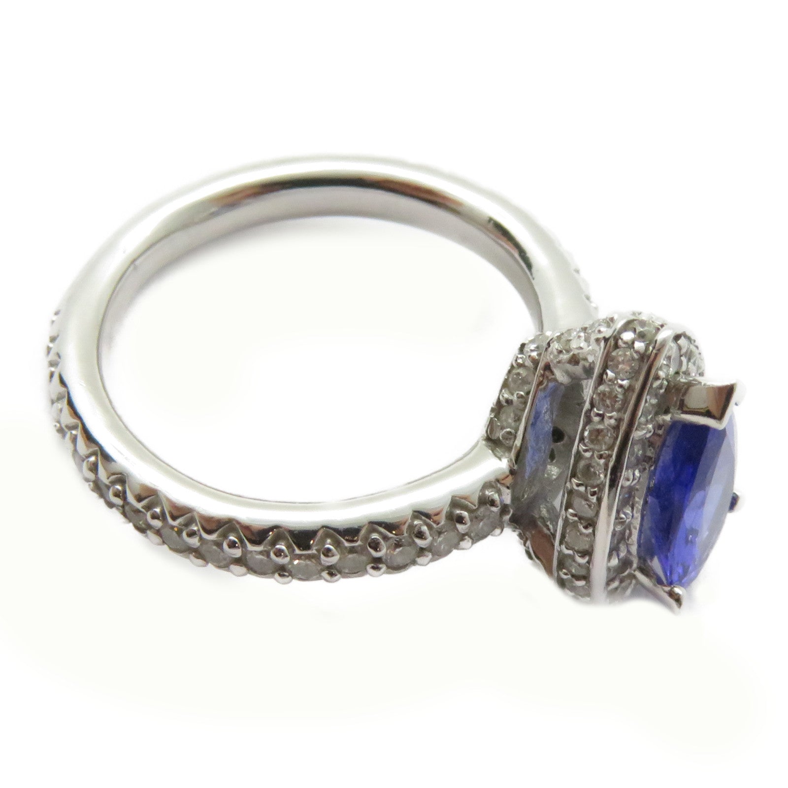JEWELRY 【激減優惠】14K白金Tanzanite Ring坦桑石戒指US#5.5