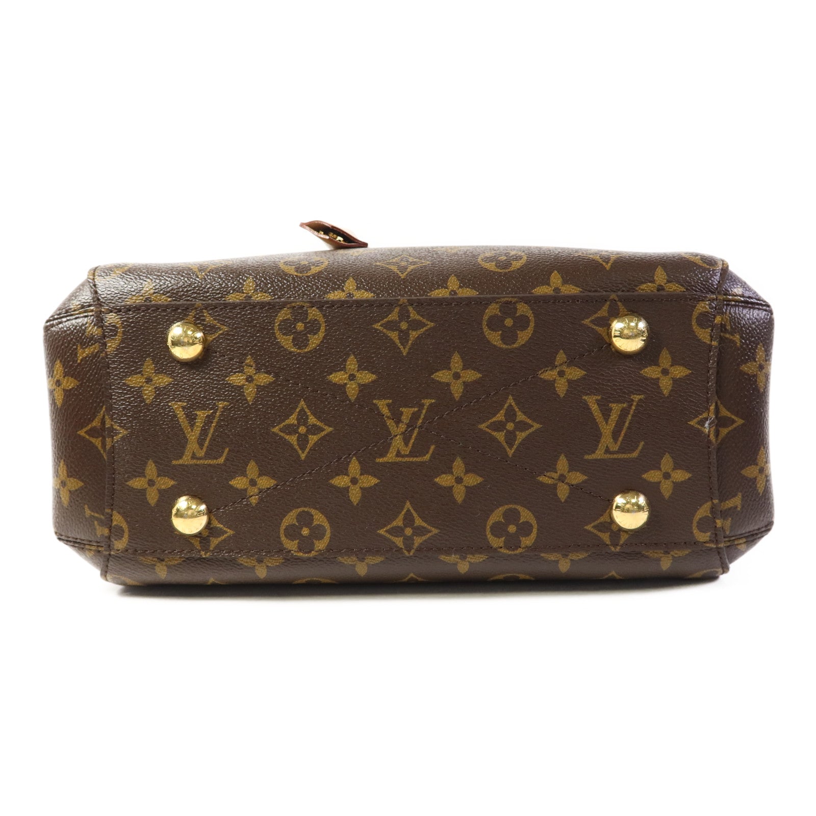 LOUIS VUITTON Monogram Montaigne BB金扣手挽肩背兩用袋棕色
