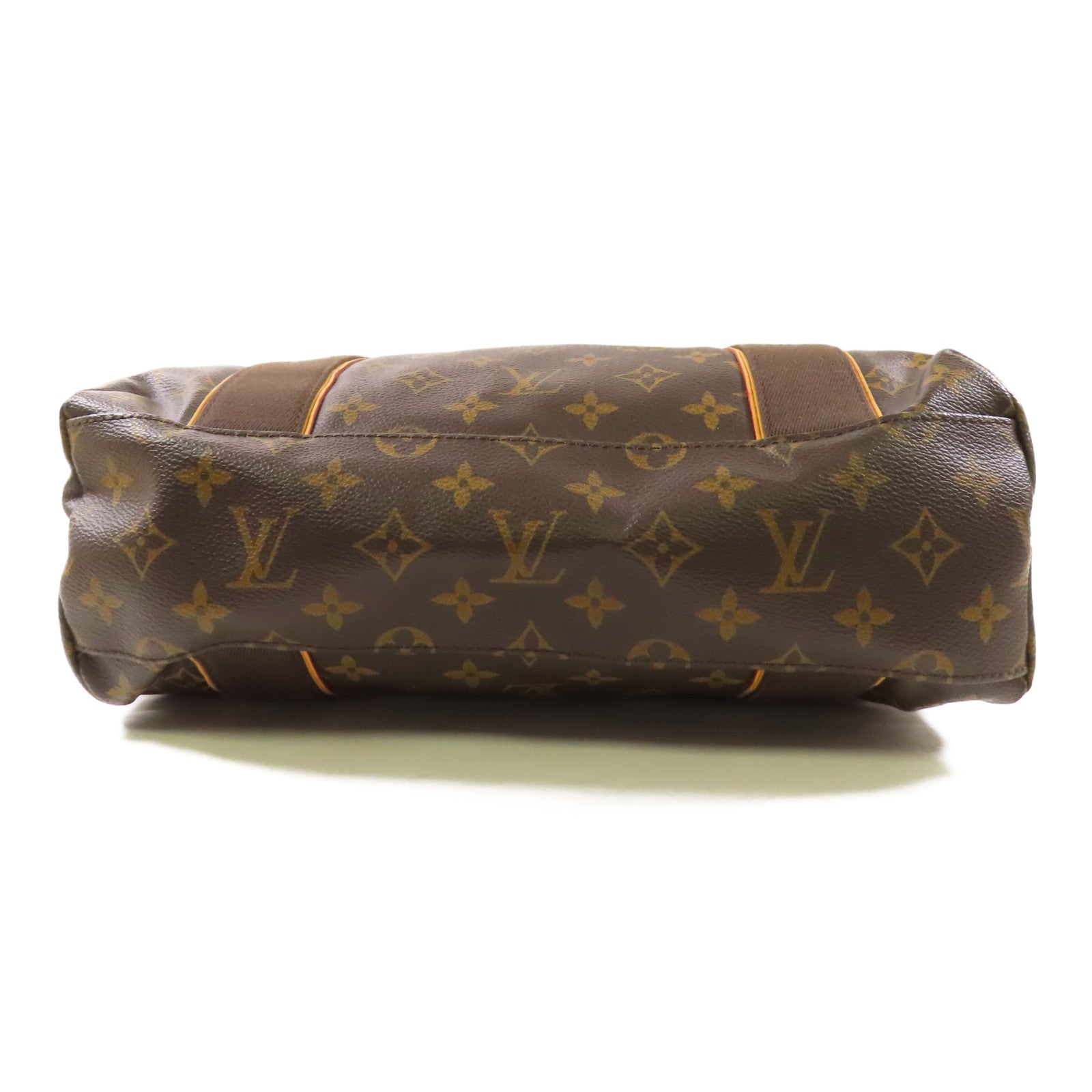 LOUIS VUITTON Monogram Cabas Beaubourg金扣肩背袋棕色