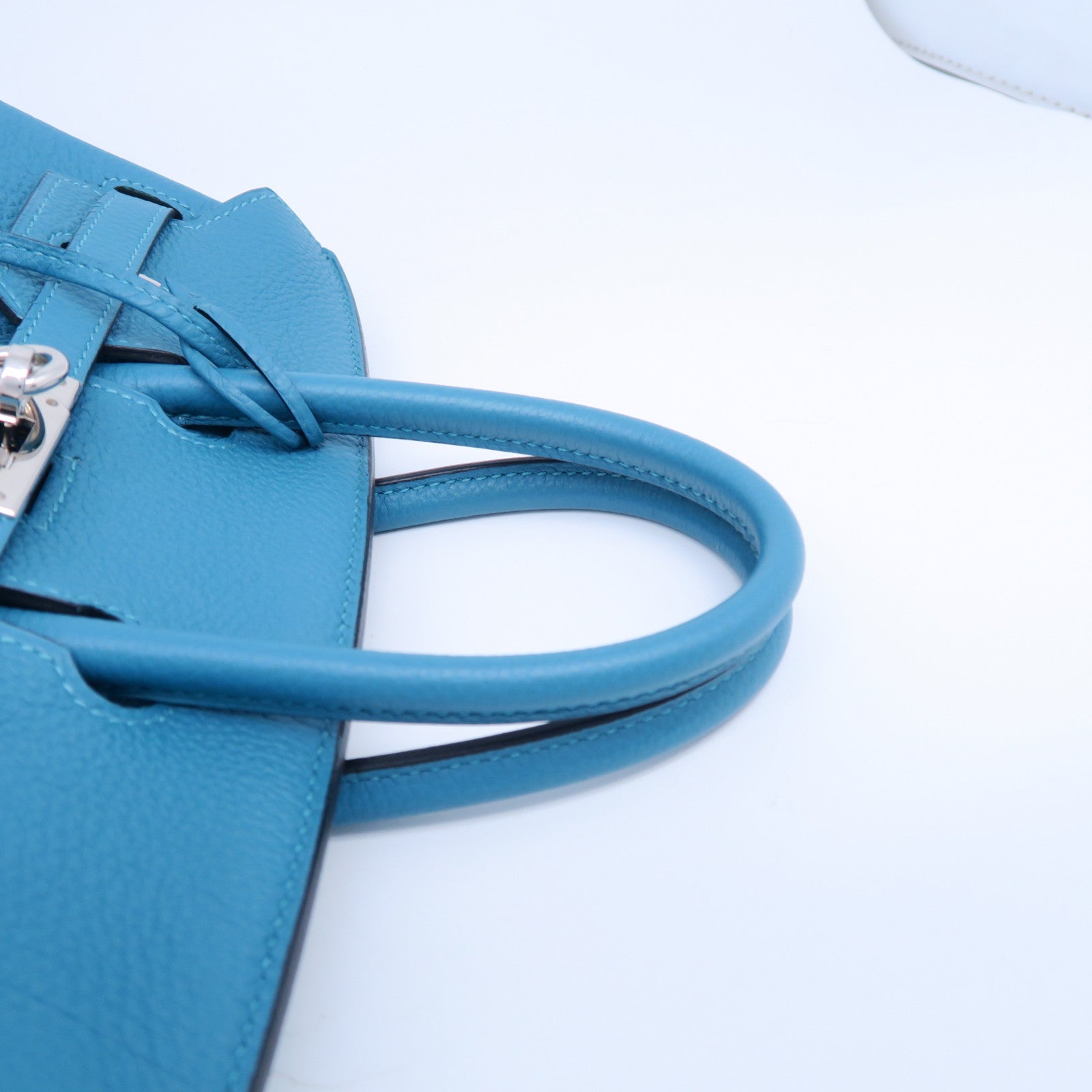 HERMES 【激減優惠】Togo皮革Birkin 25銀扣手挽袋土耳其亮藍