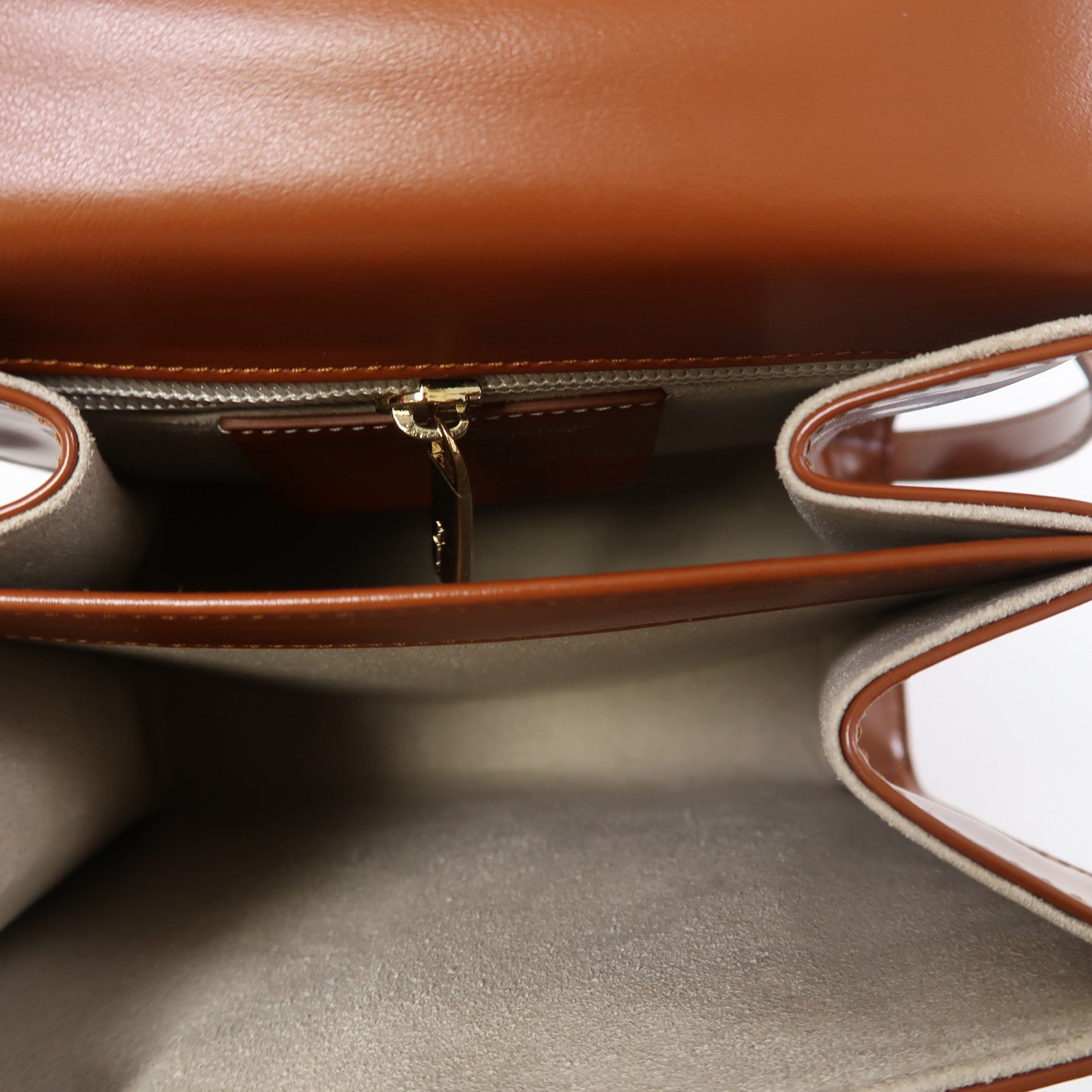 Salvatore Ferragamo 牛皮皮革Small Top Handle金扣手挽肩背兩用袋啡色
