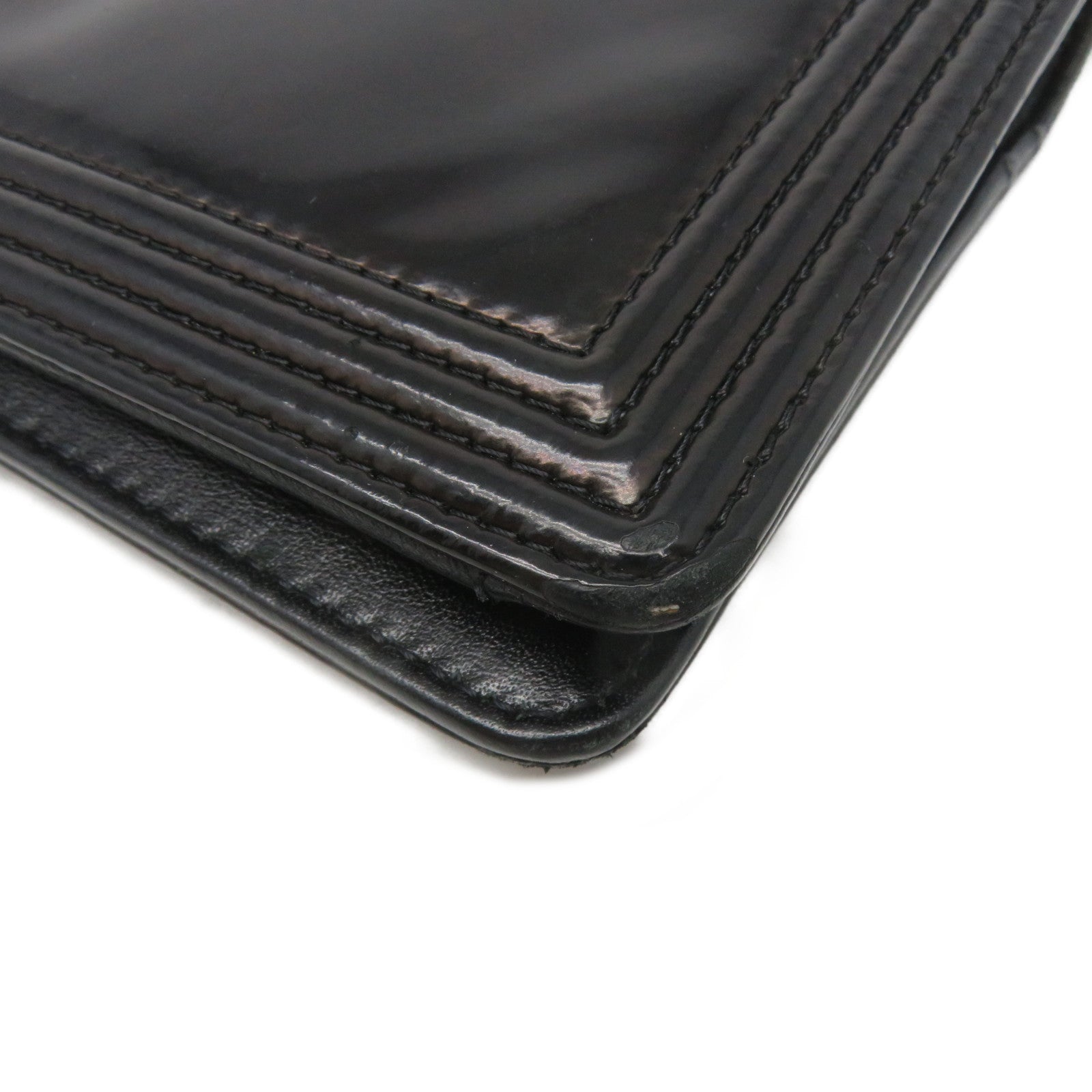 CHANEL 【激減優惠】牛皮皮革Long Wallet銀扣長錢包黑色