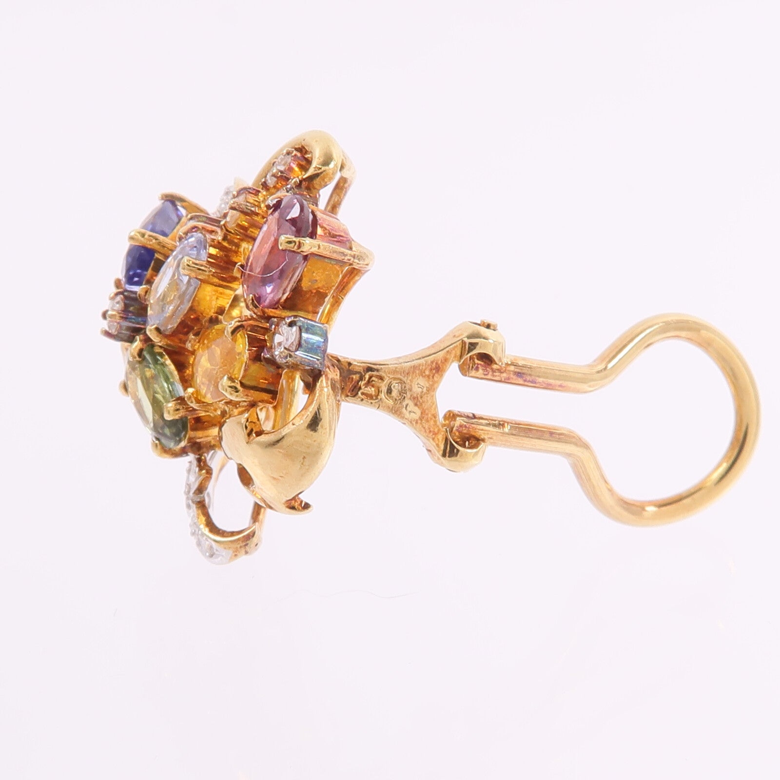 JEWELRY 18K黃金/白金Color Stone Diamond Earrings彩色寶石/鑽石耳環