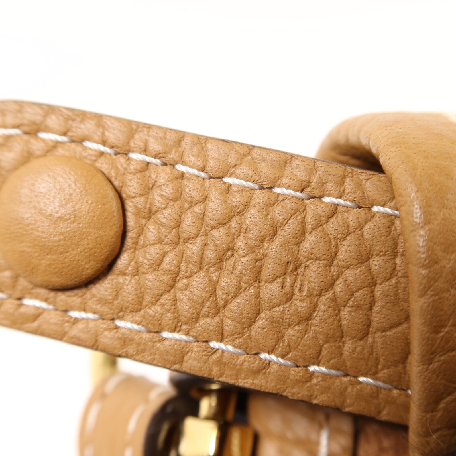 Delvaux 牛皮皮革Pin Mini Bucket金扣手挽袋