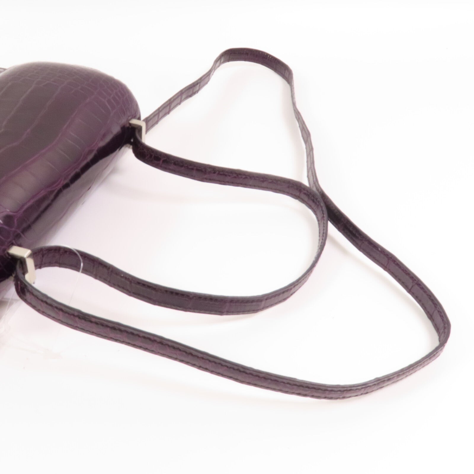 HERMES 皮革Constance Mini銀扣肩背袋Amethyst
