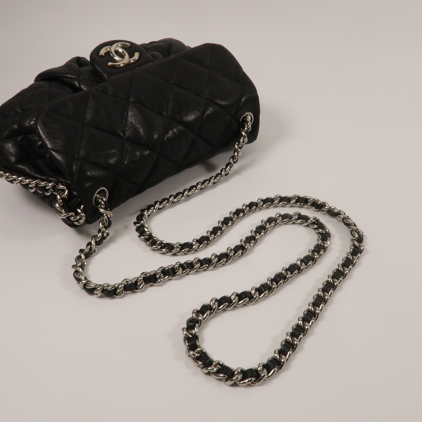 CHANEL 牛皮皮革Shoulder Bag鏈帶肩背袋