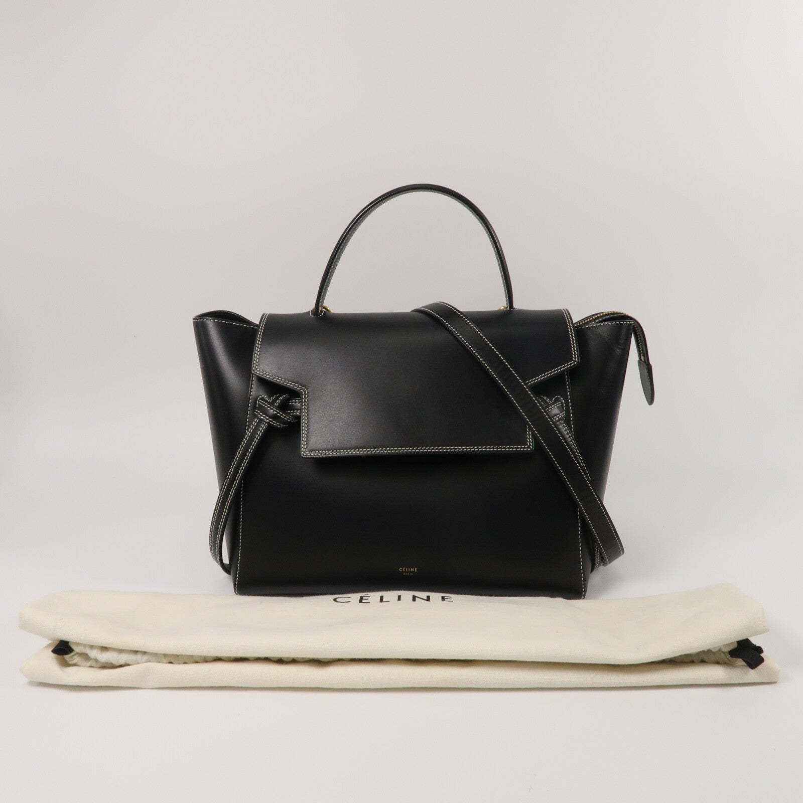 CELINE 牛皮皮革Mini Belt Bag手挽肩背兩用袋