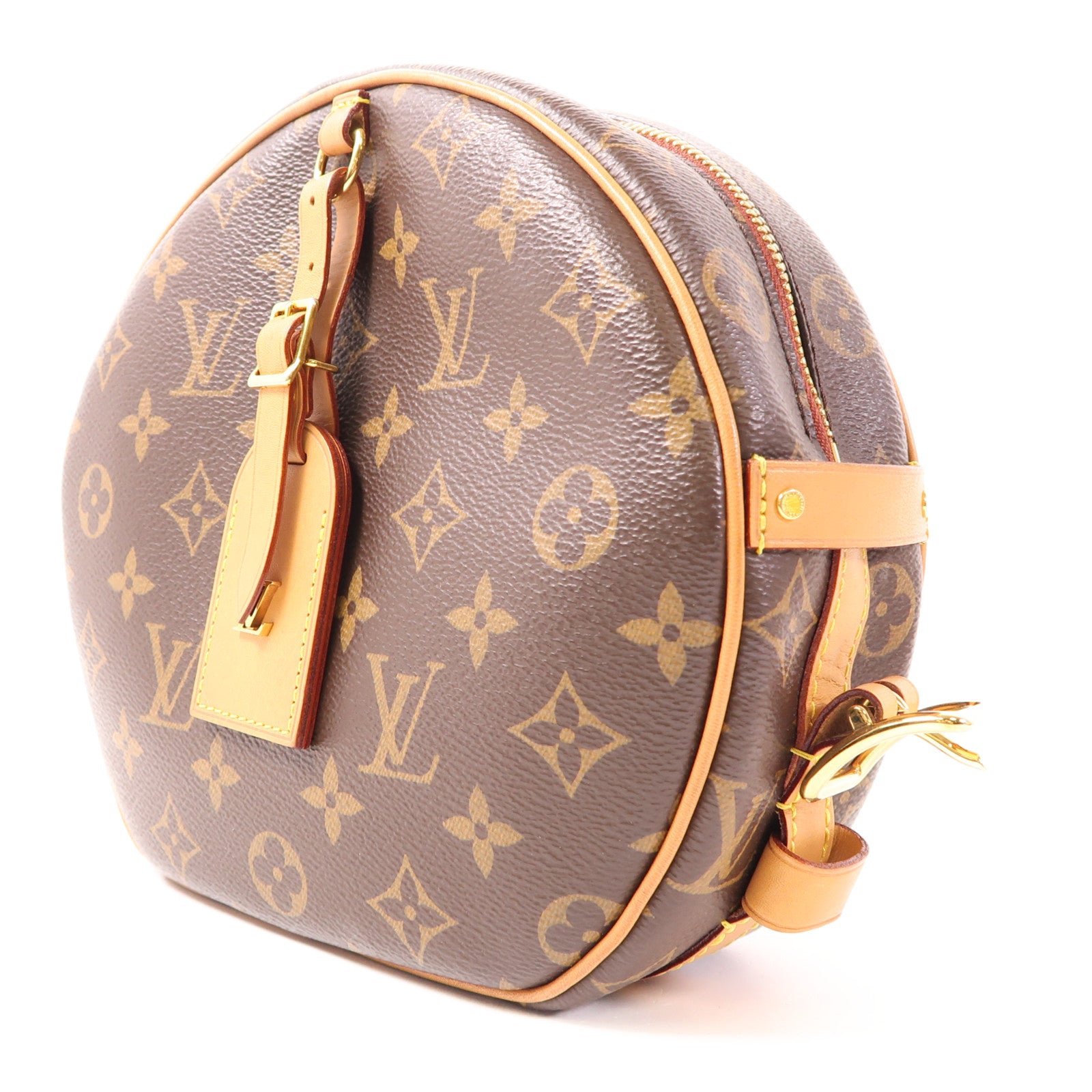LOUIS VUITTON 【激減優惠】Monogram Boite Chapeau Souple金扣肩背袋棕色
