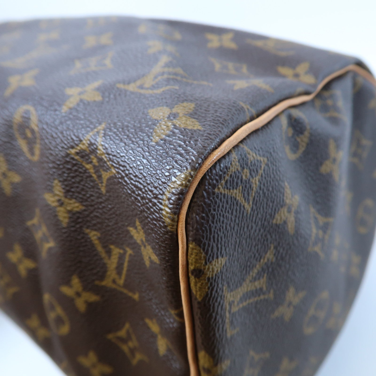 LOUIS VUITTON Monogram Speedy 30金扣手挽袋啡色