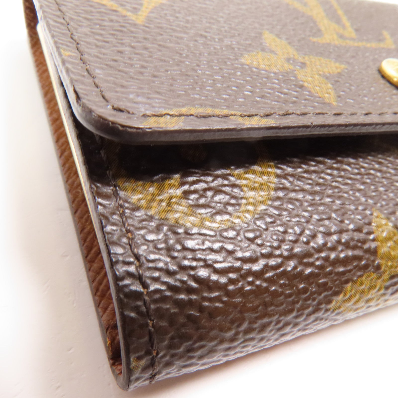 LOUIS VUITTON Monogram 6 Key Holder金扣鎖匙包棕色