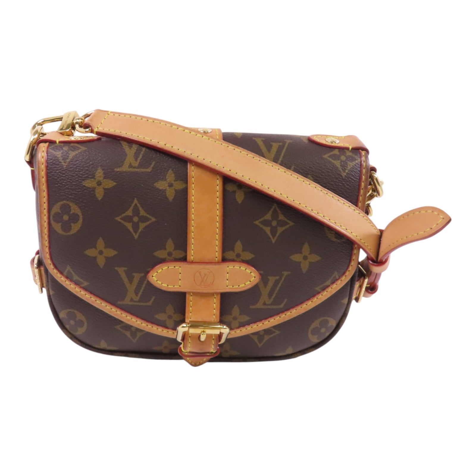 LOUIS VUITTON Monogram Saumur BB金扣肩背袋