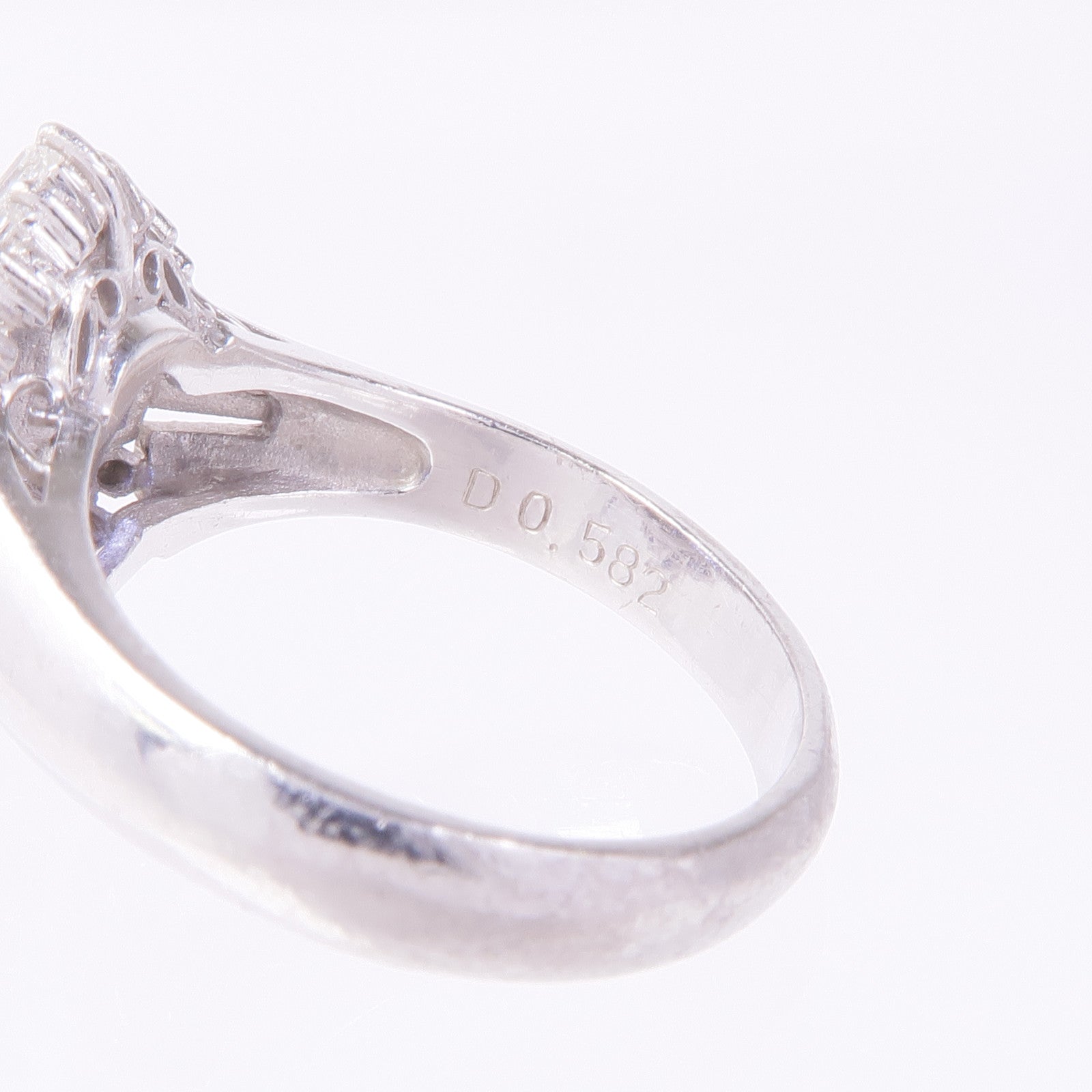 JEWELRY PT900鉑金Sapphire Diamond Ring藍寶石/鑽石戒指US#5.75