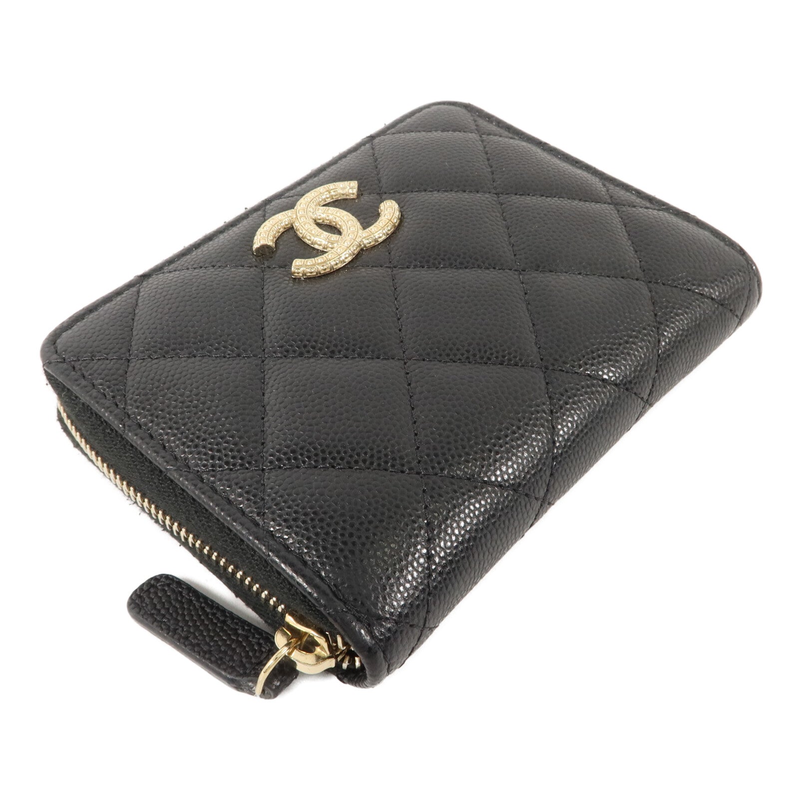 CHANEL 牛皮皮革Metalasse Zip Wallet錢包